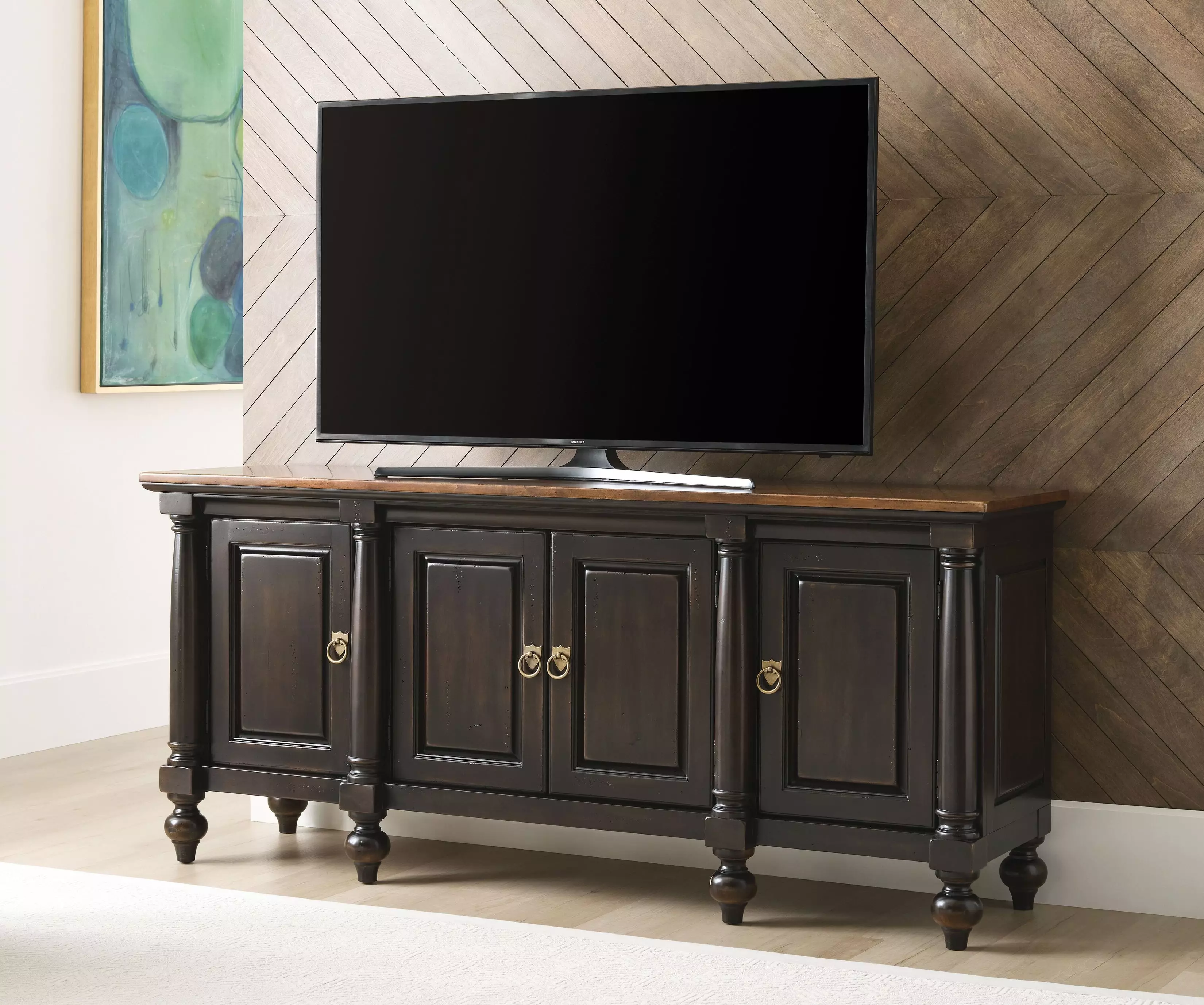 Harrison Bridgetown Black and Heritage Maple 72