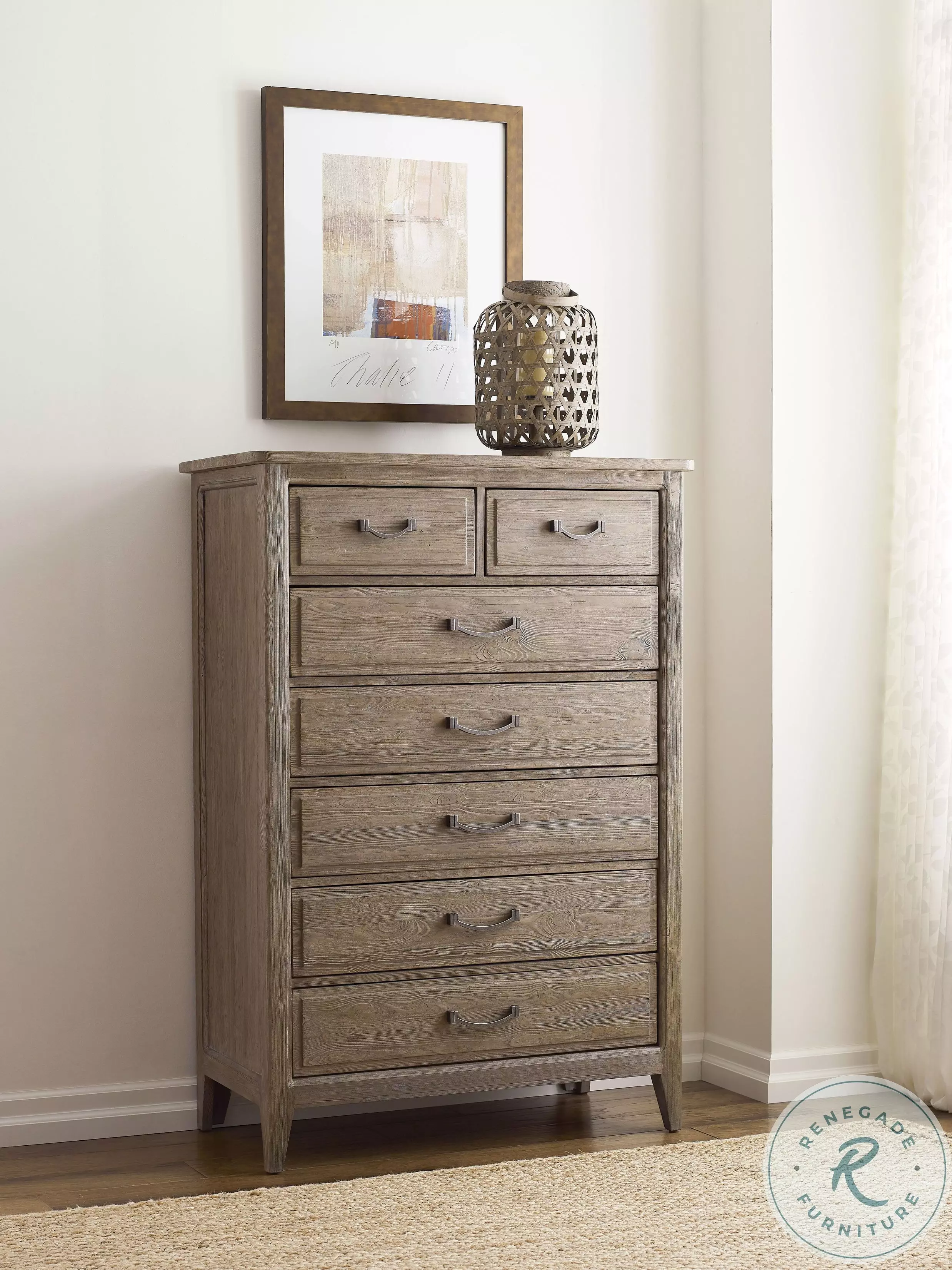 Urban Cottage Weathered Light Stain Gladwin 7 Drawer Chest