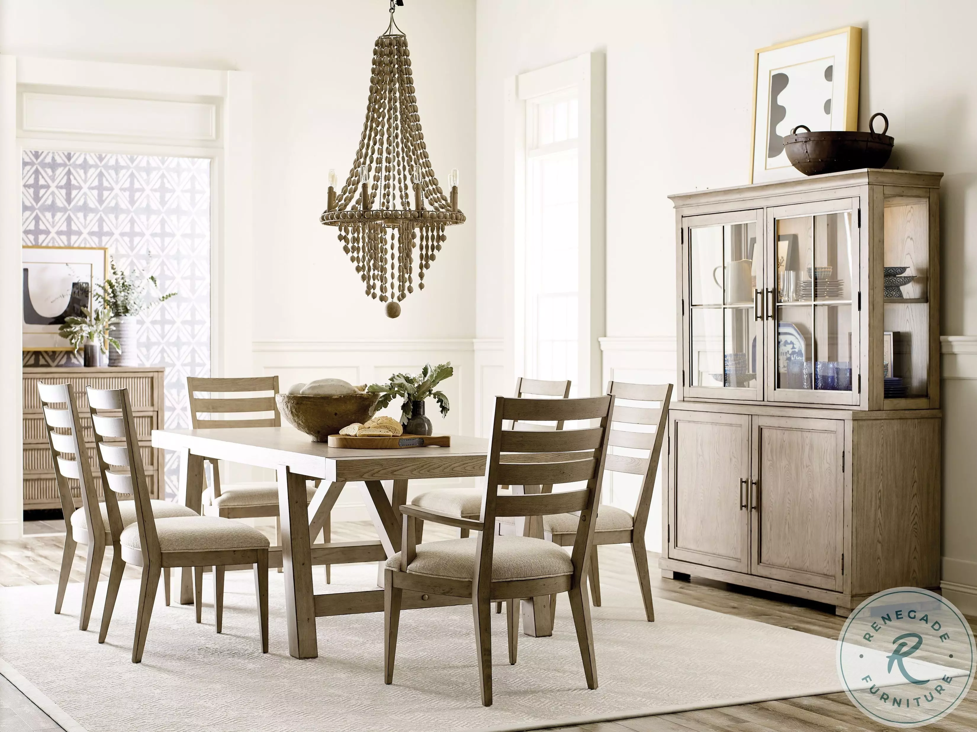 West Fork Aged Taupe Gilmore Extendable Dining Table from American