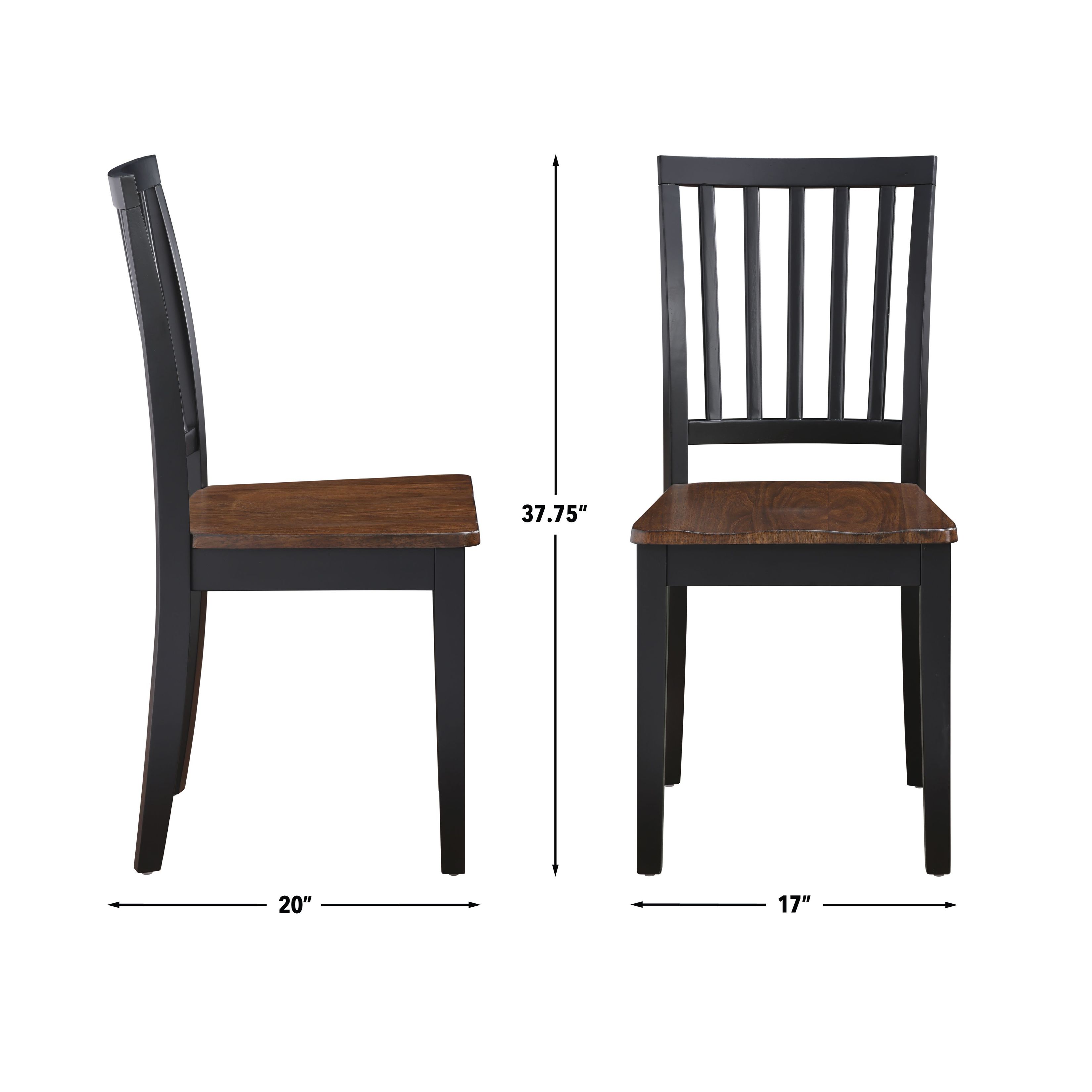 Joplin Walnut and Ebony Farmhouse Side Chair
