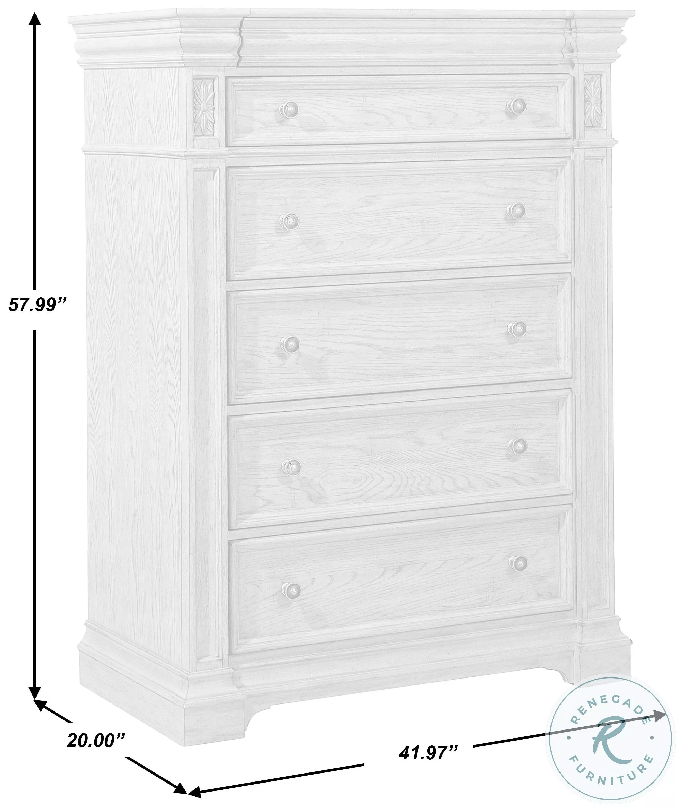 Windsor Hill French Gray 6 Drawer Chest