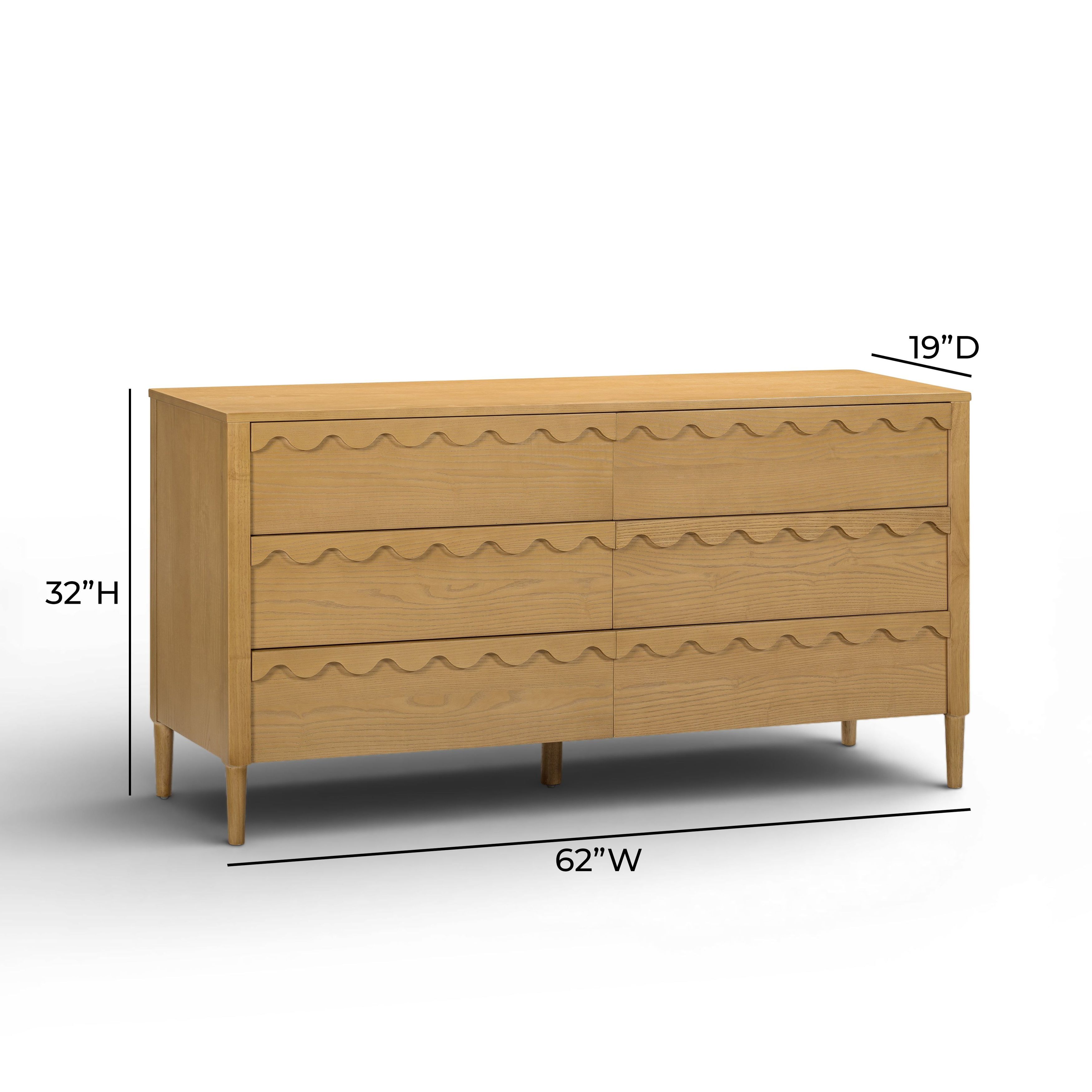 Oodle Natural Ash 6 Drawer Dresser