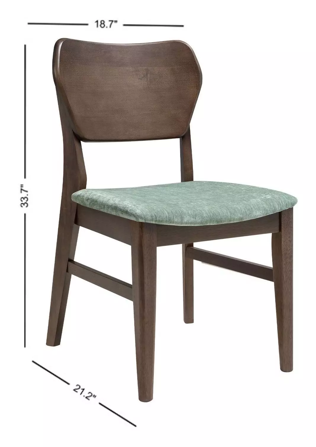 West End Sage Green and Saddle Brown Upholstered Side Chair Set of 2