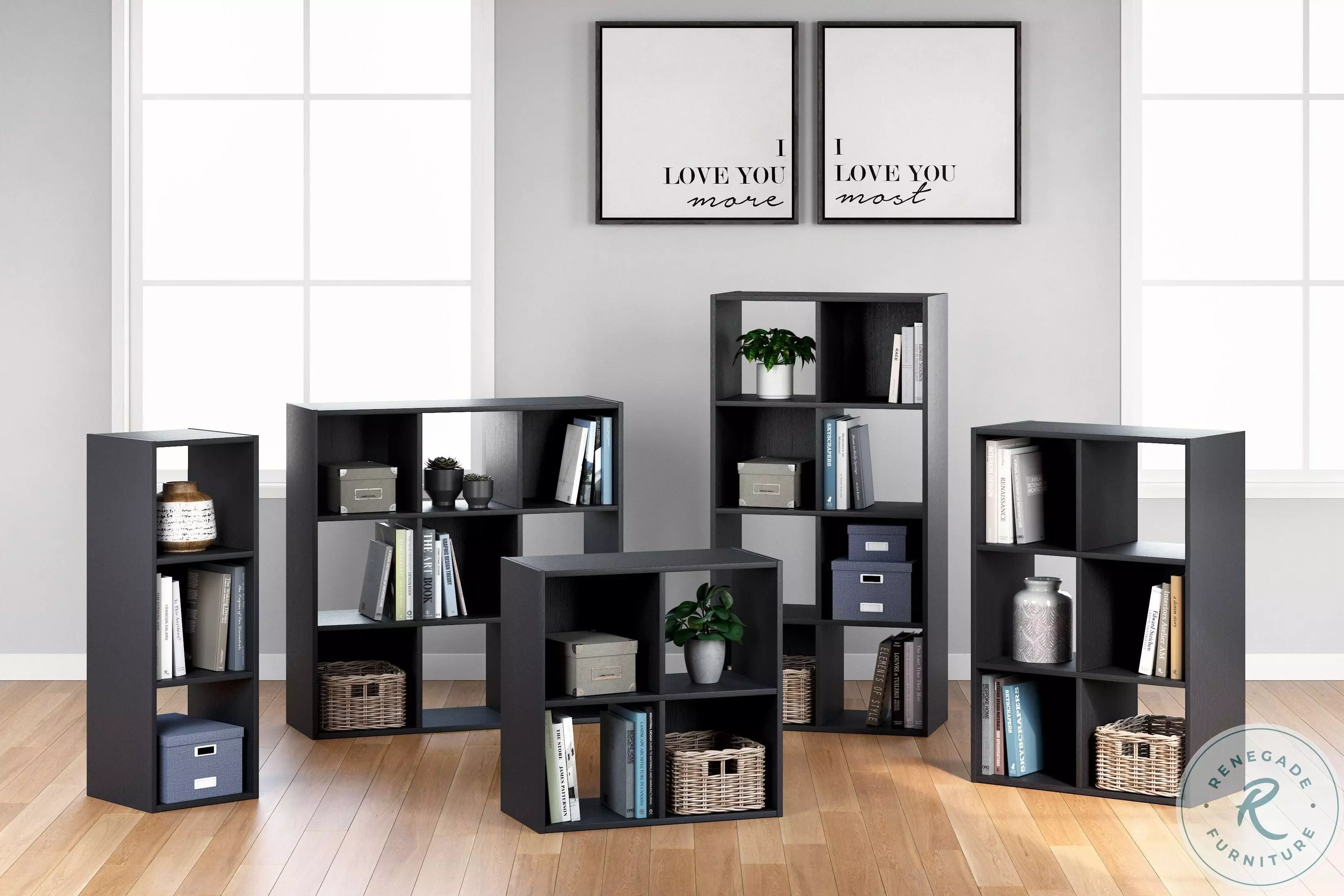 Langdrew Black And White Eight Cube Organizer From Ashley
