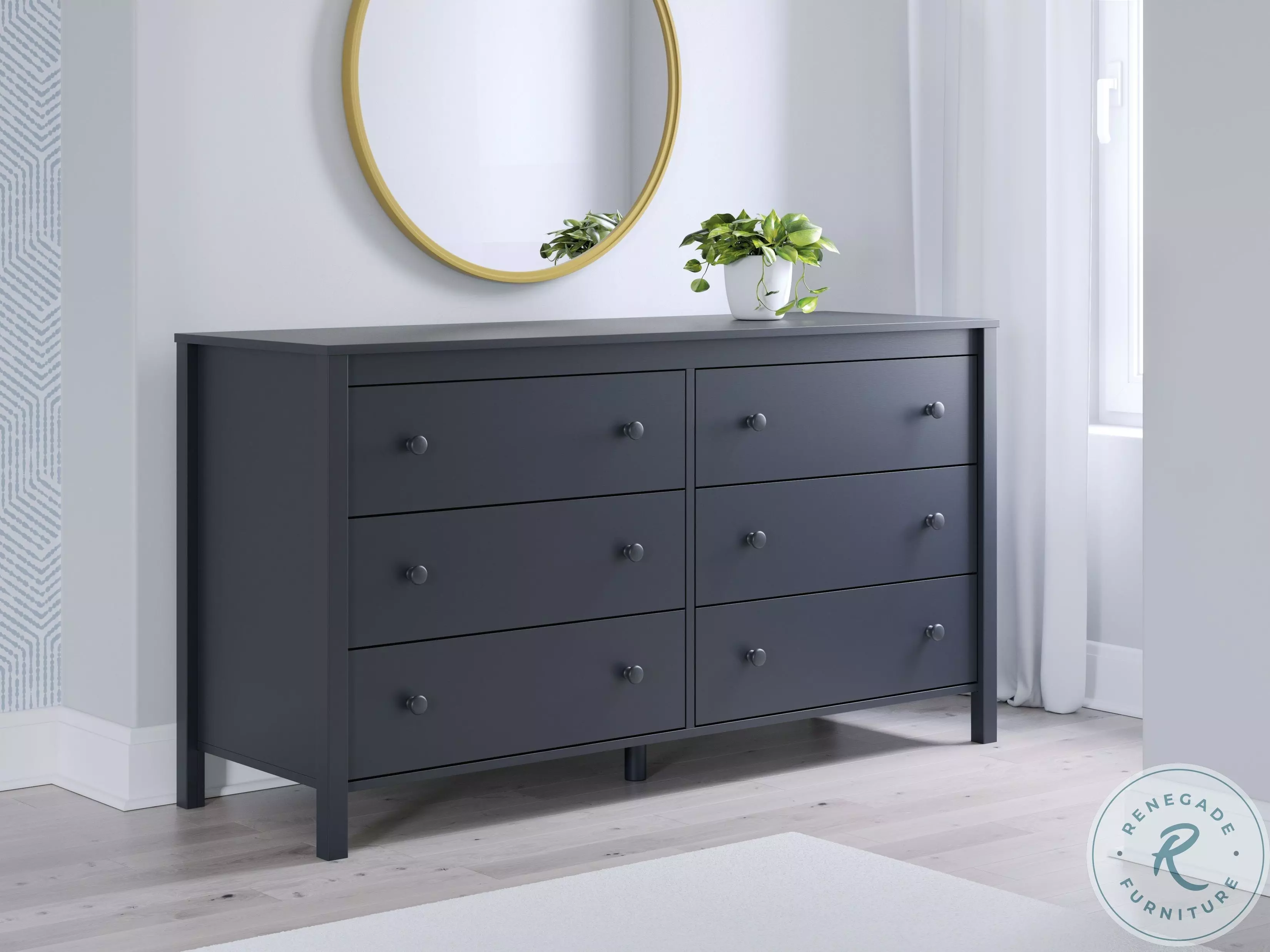 princess polly baby blue dress Simmenfort Navy Blue 6 Drawer Dresser From Home Gallery Stores