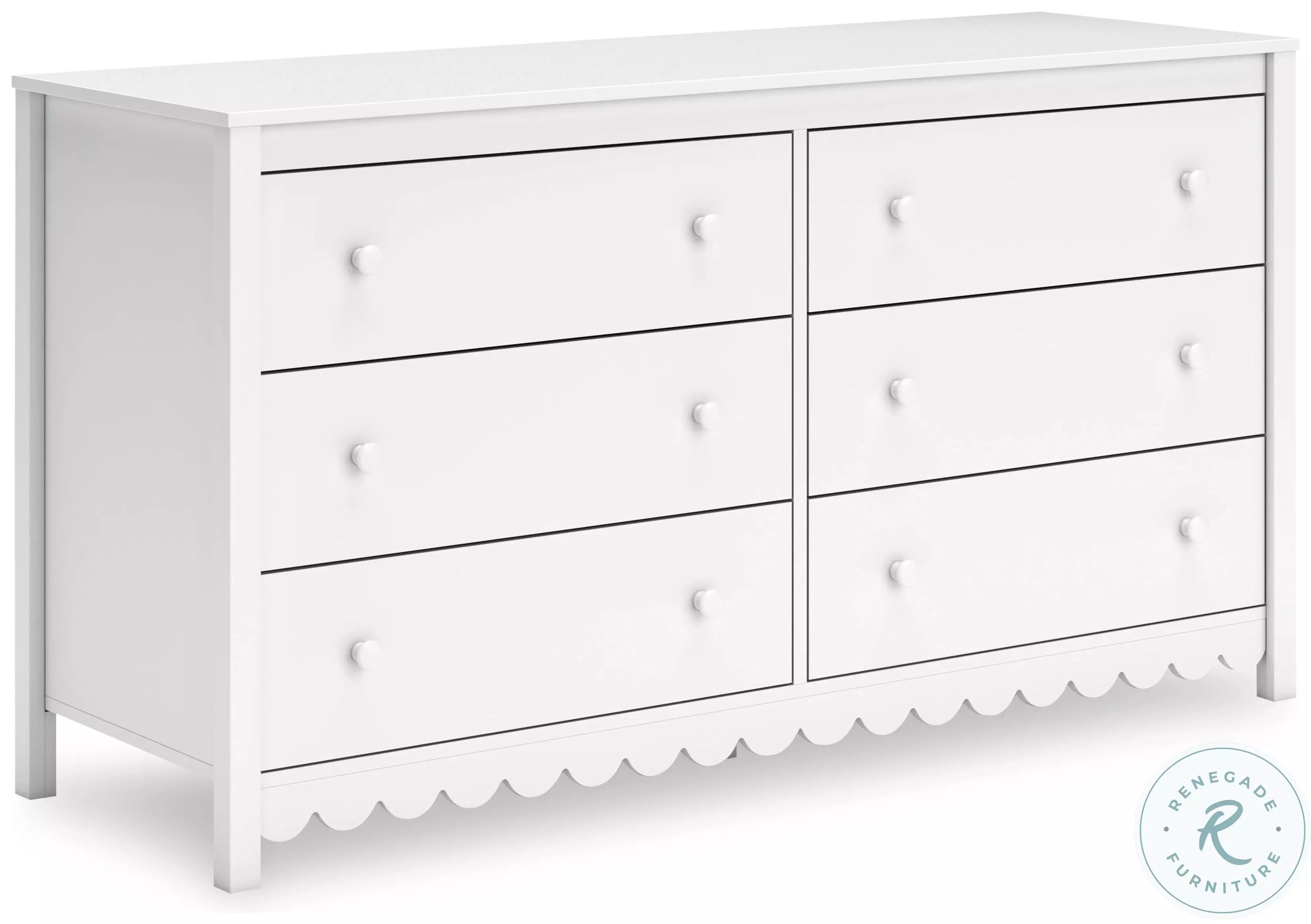 Hallityn White 6 Drawer Dresser From Ashley Furniture