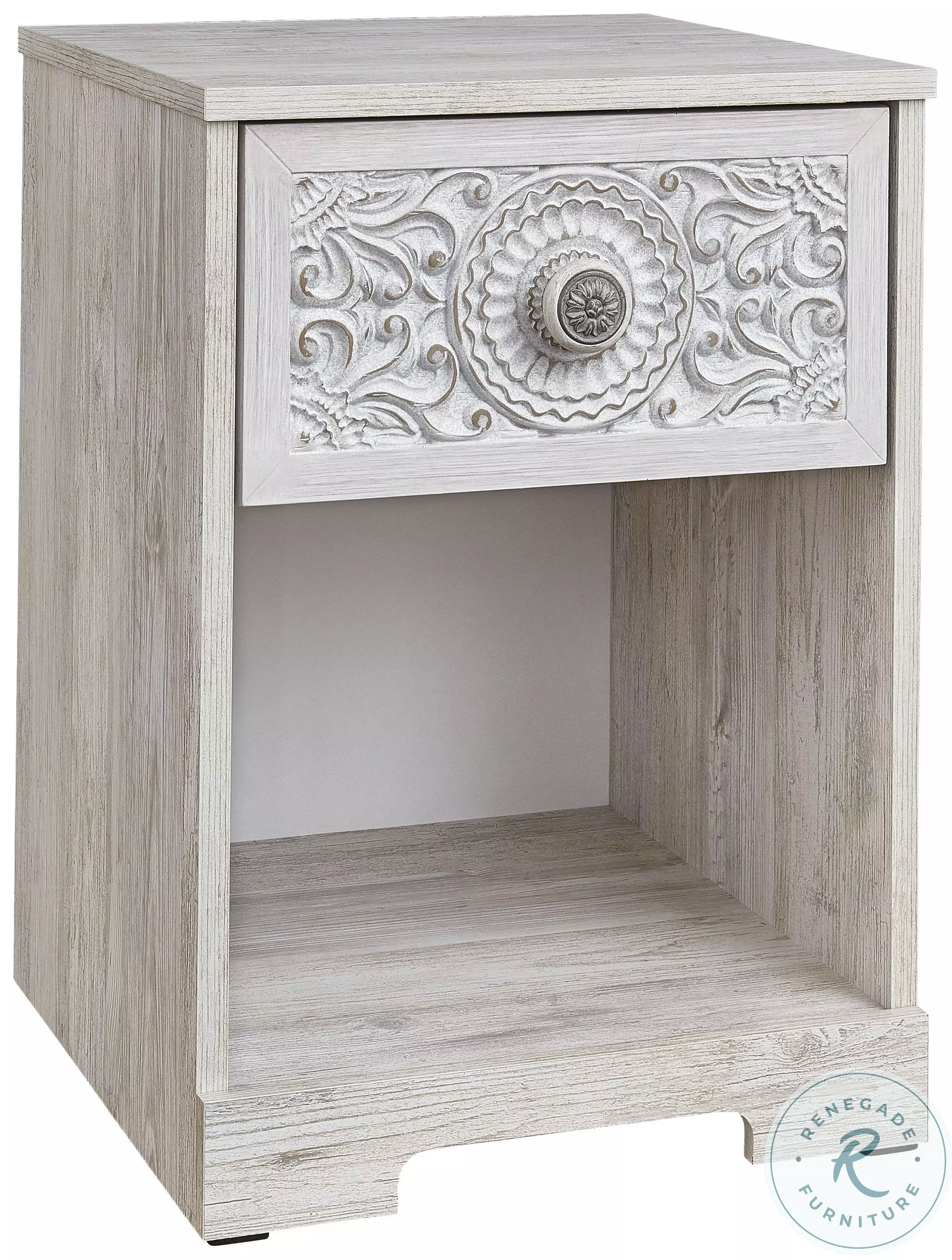 Paxberry Whitewash 1 Drawer Nightstand From Ashley Furniture