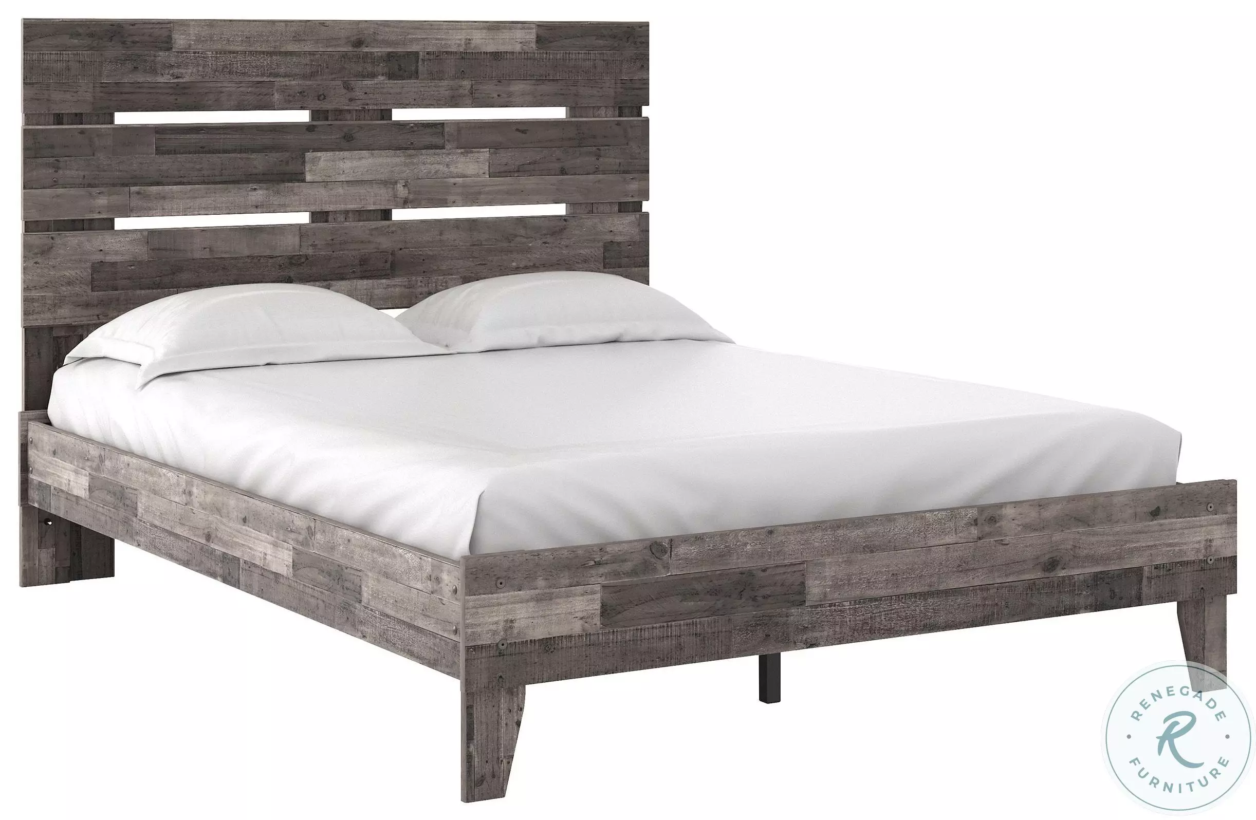 Neilsville Multi Gray Queen Platform Bed from Ashley | Coleman