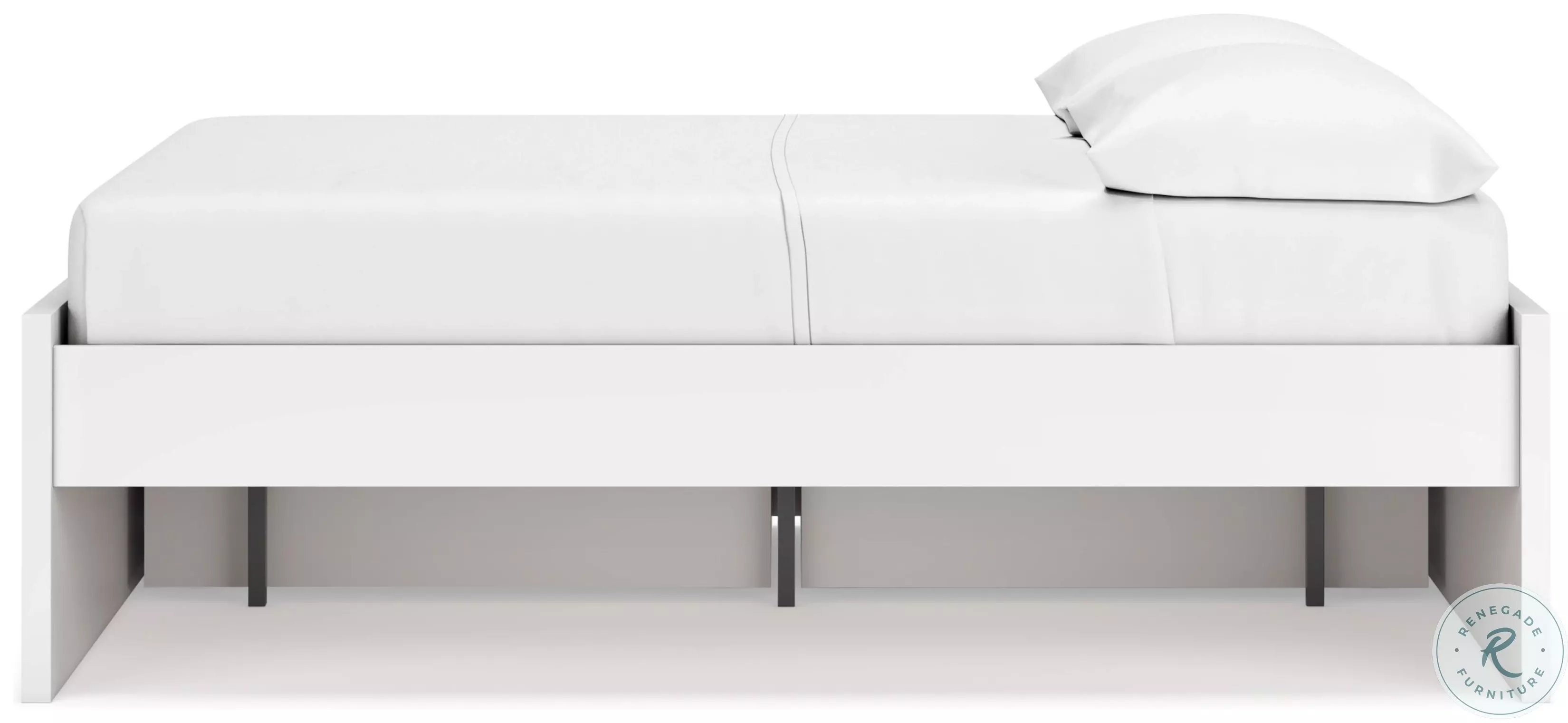 Onita White Full Platform Bed with 1 Side Storage From Ashley
