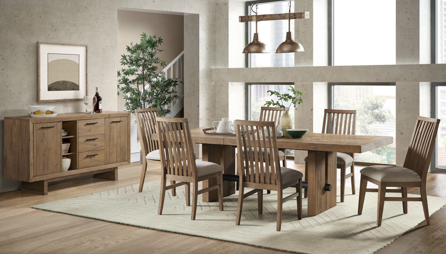 Landmark Weathered Oak Extendable Rectangular Dining Room Set From ...