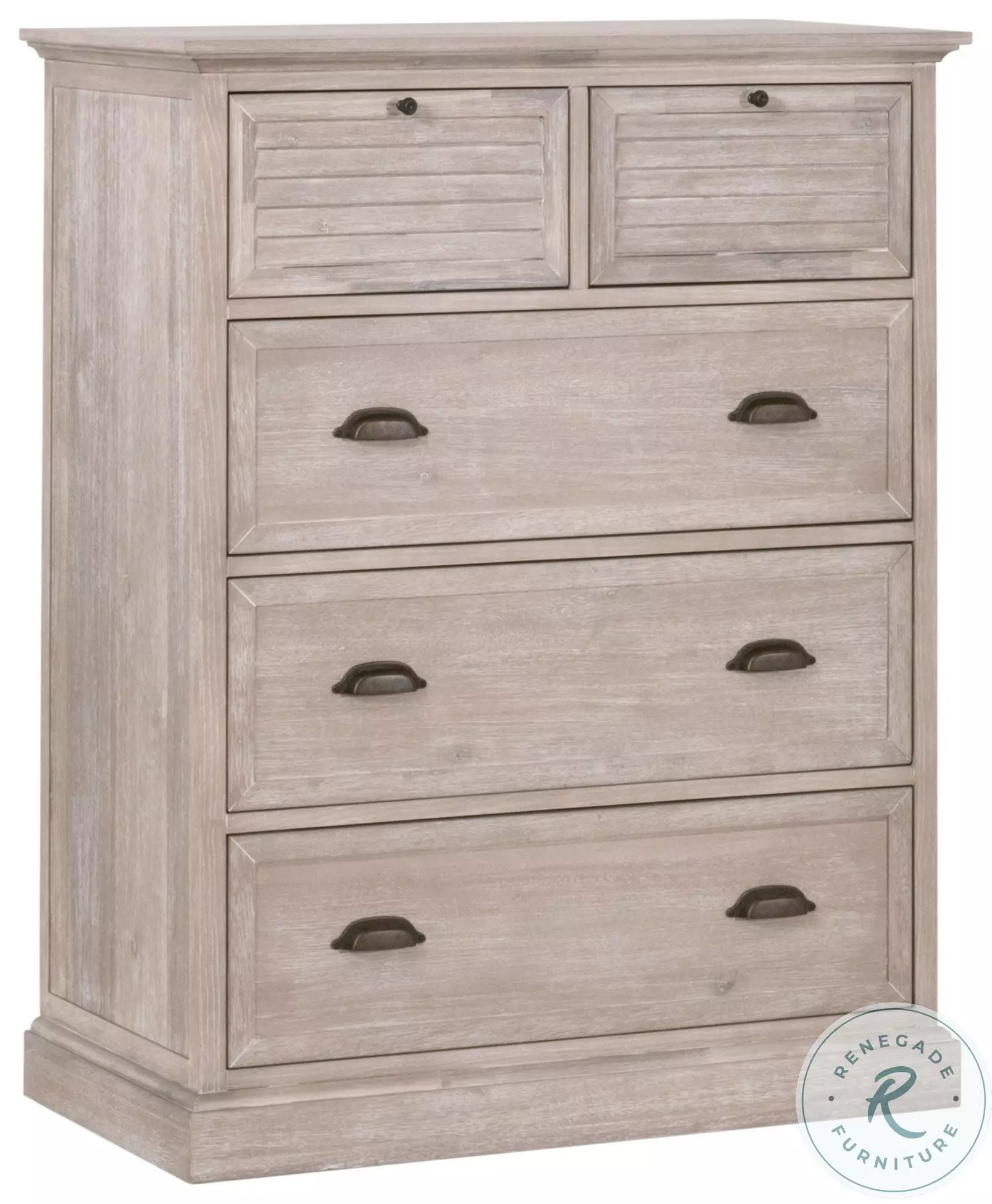 Eden Natural Gray Acacia 5 Drawer High Chest From Home Gallery Stores ...