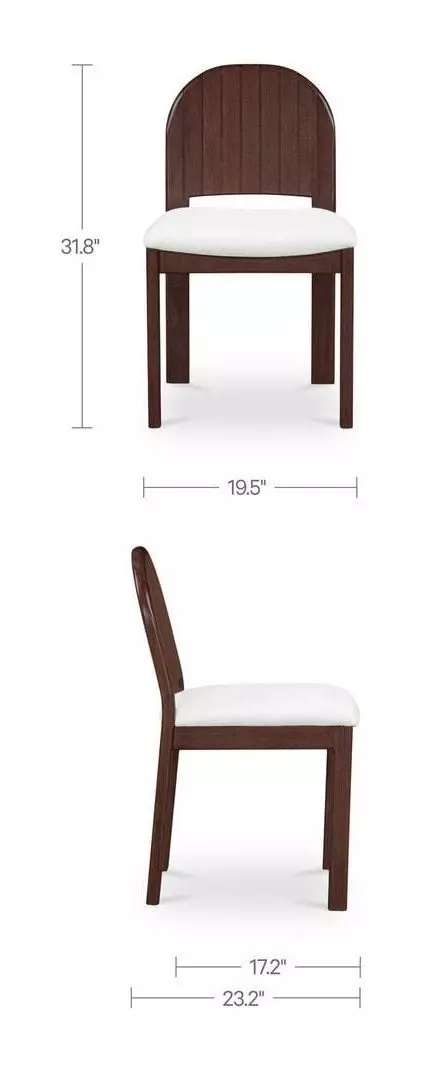Emil Cream Upholstered Dining Chair Set of 2