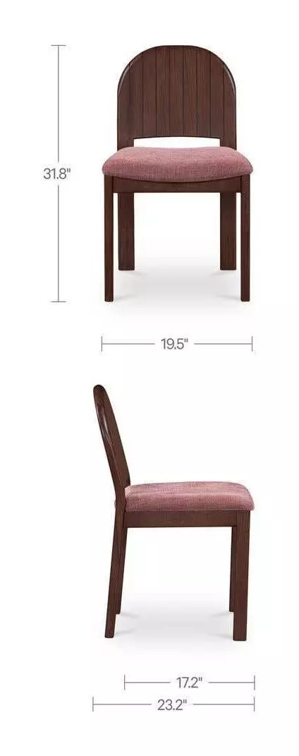 Emil Berry Upholstered Dining Chair Set of 2