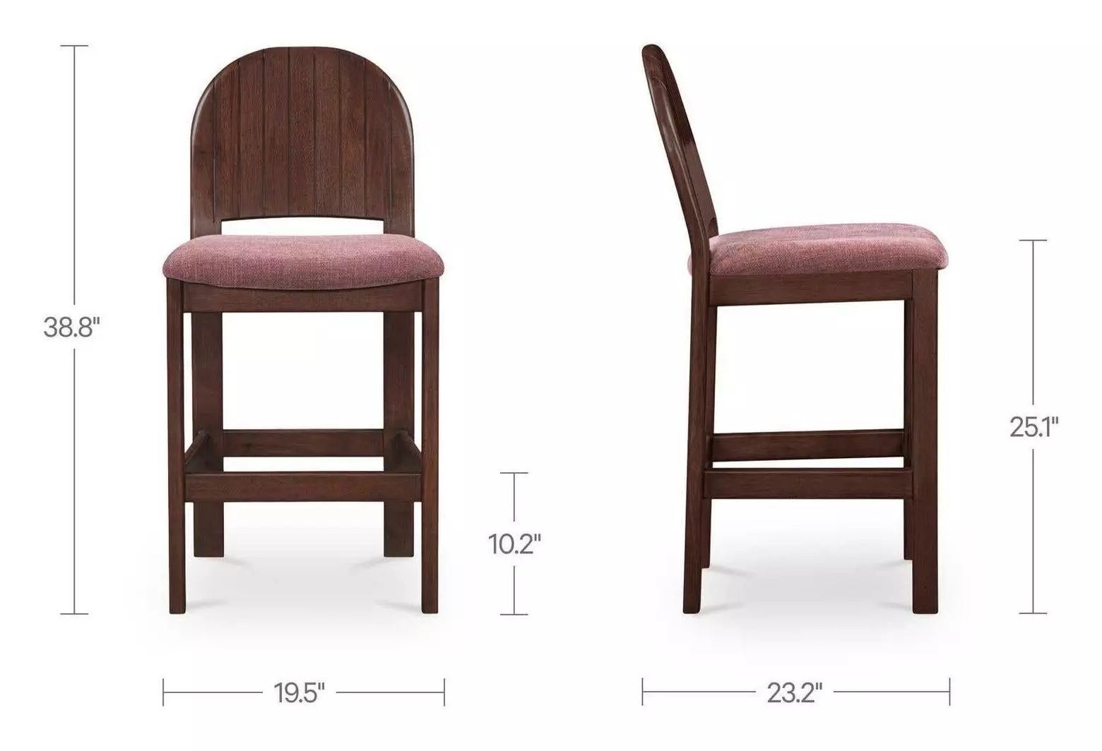 Emil Berry Upholstered Counter Height Stool
