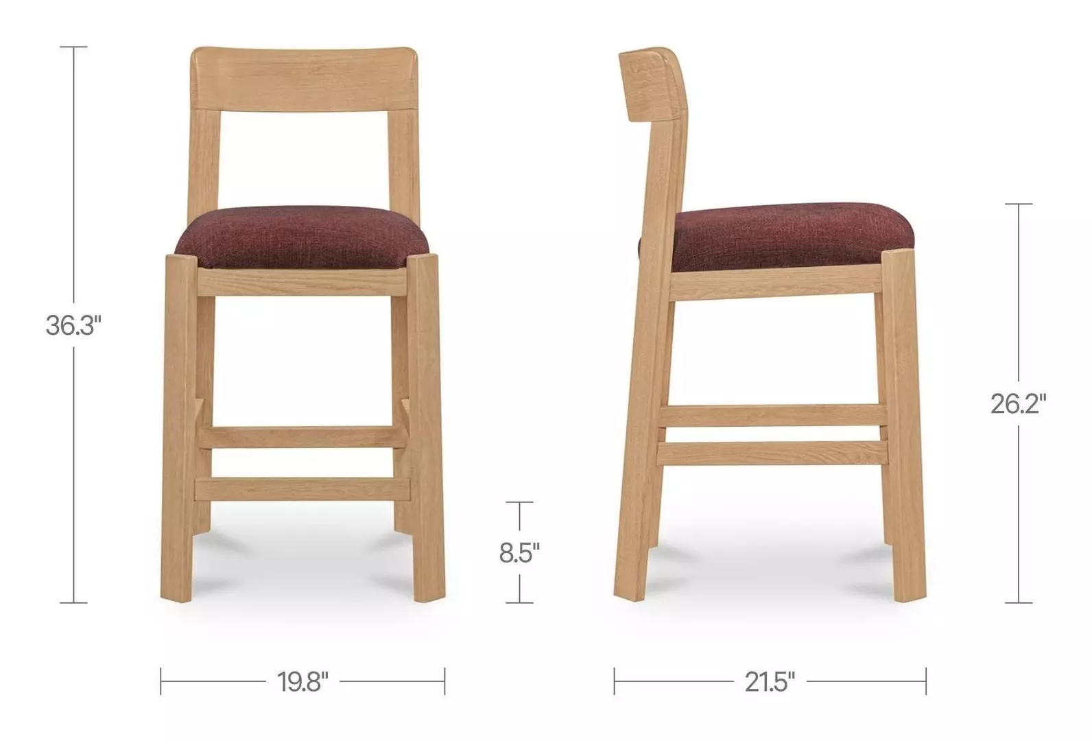 Oli Berry Upholstered Counter Height Stool