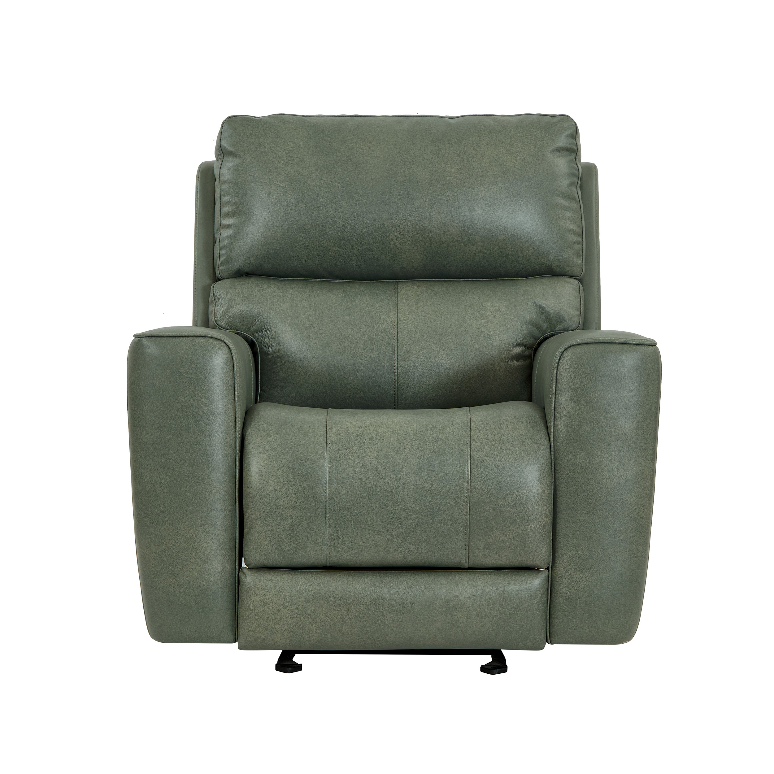 Laredo Sage Moss Leather Glider Power Recliner with Power Headrest