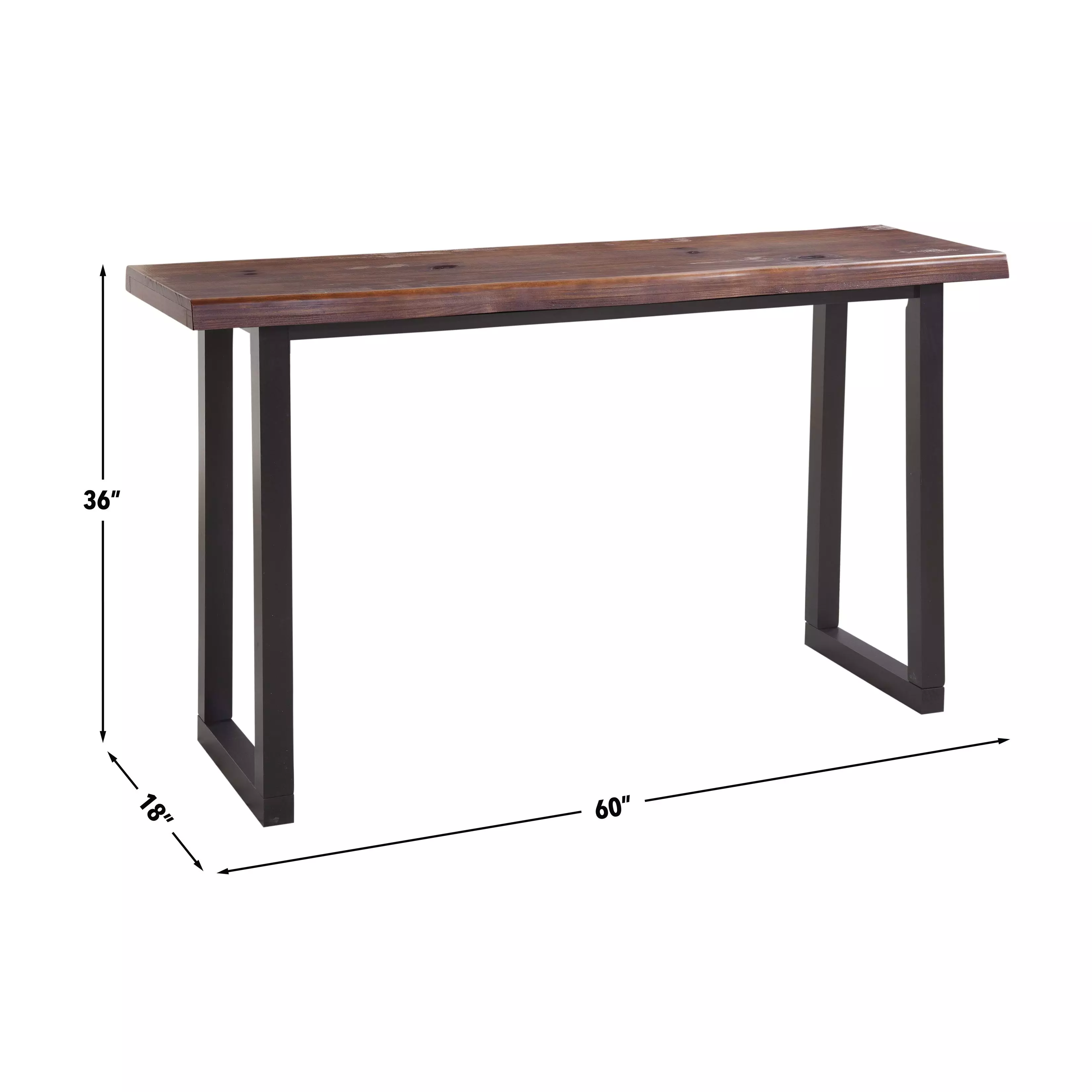 Jennings Brown 60" Rectangular Counter Height Table Set
