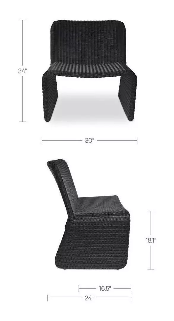 Ella Charcoal Outdoor Accent Chair