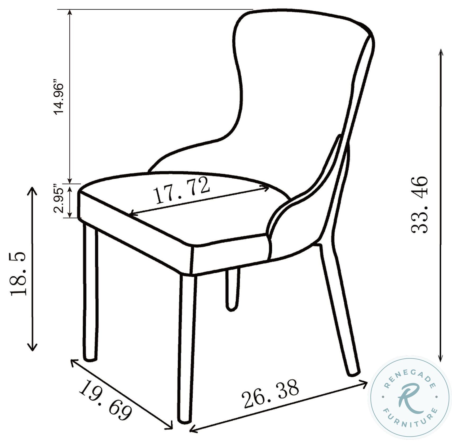 Evelyn White Side Chair Set of 2
