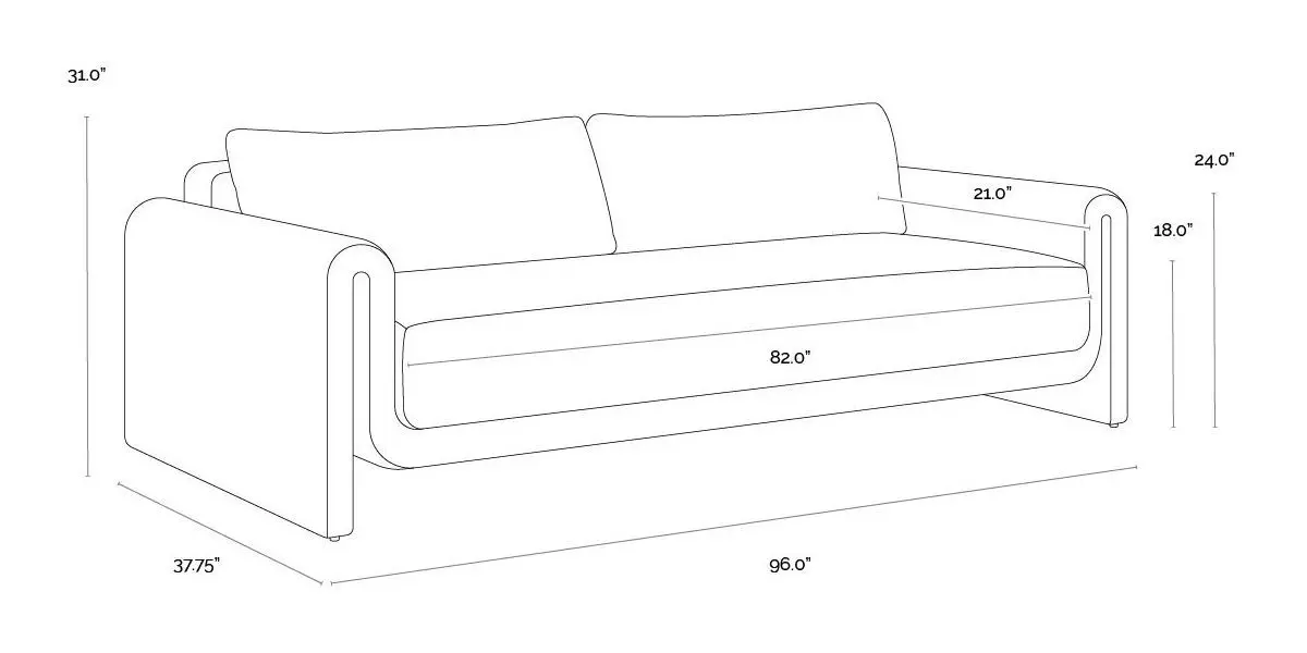 Ravina Louis Cream and Natural Performance Fabric Outdoor 96" Sofa