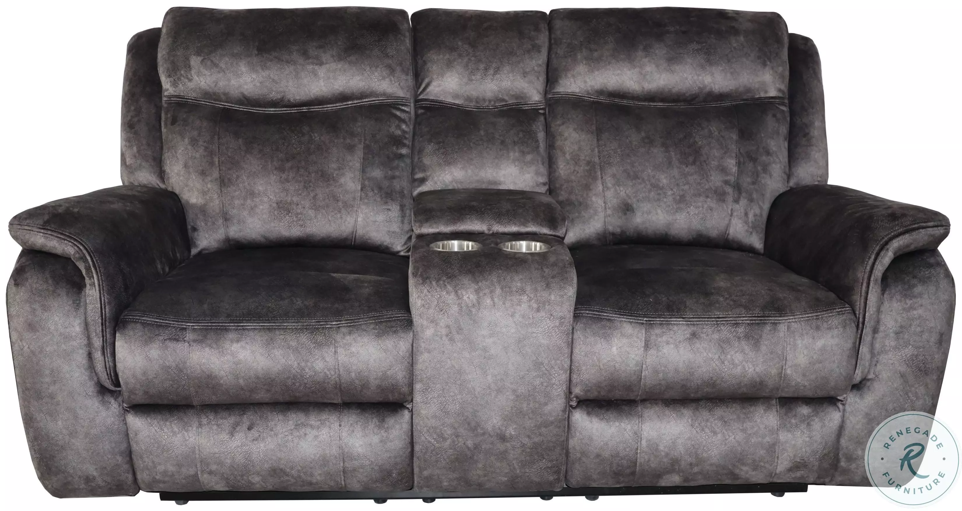 Park City Slate Dual Reclining Console Loveseat From New Classic