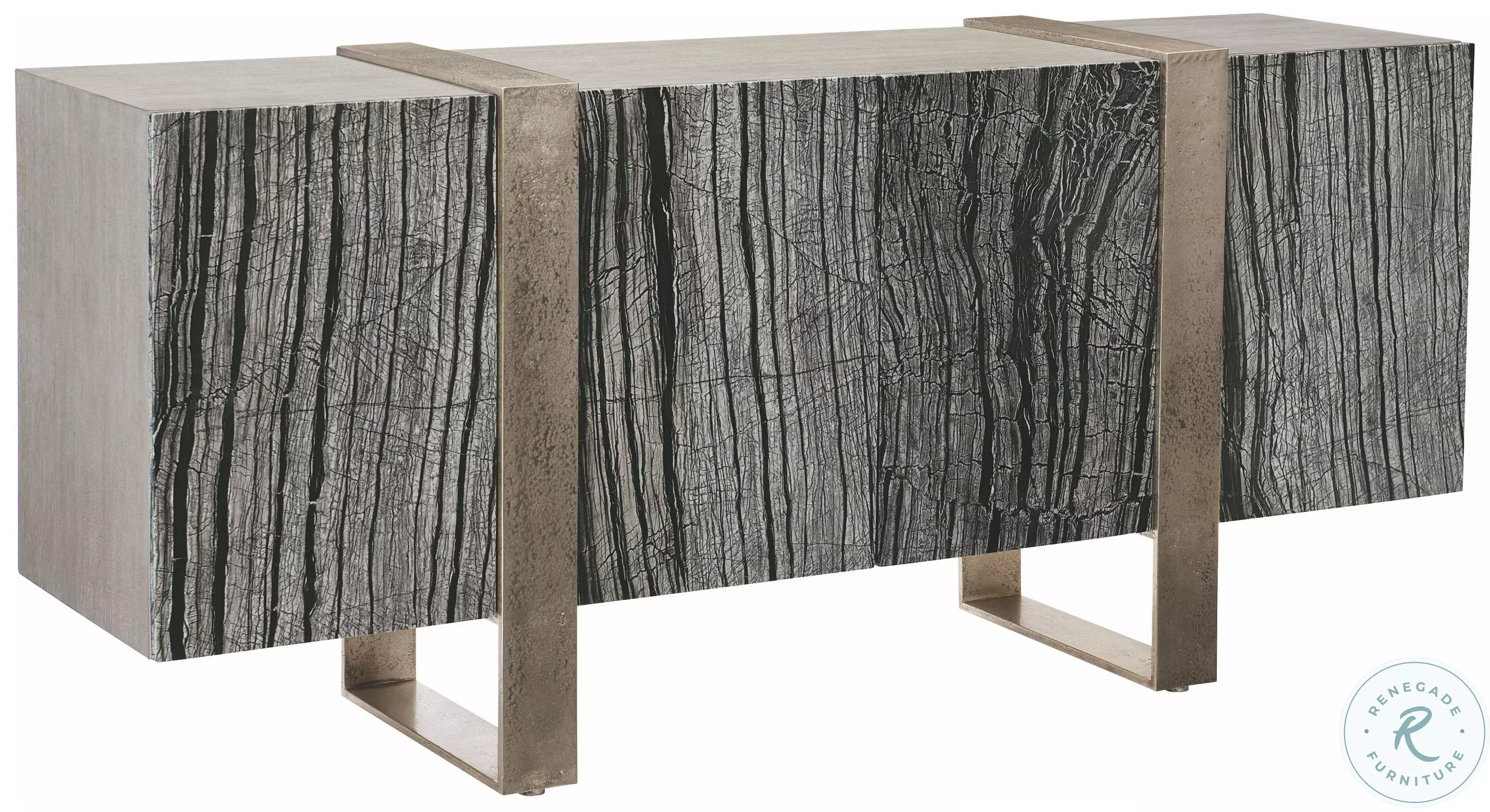 Linea Black Forest and Textured Graphite Entertainment Console