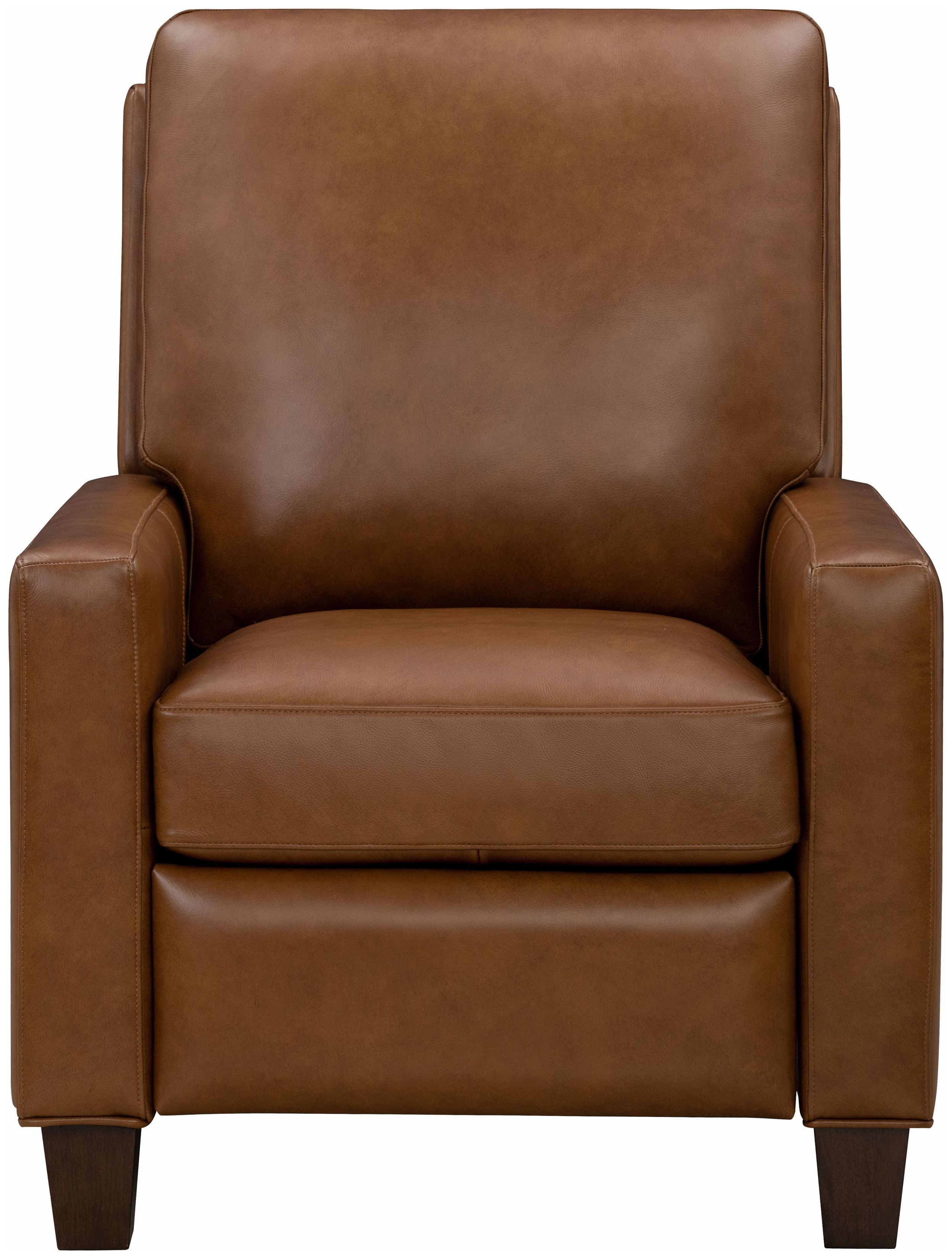 Fairview Oregan Oak Leather Push Thru The Arms Recliner from