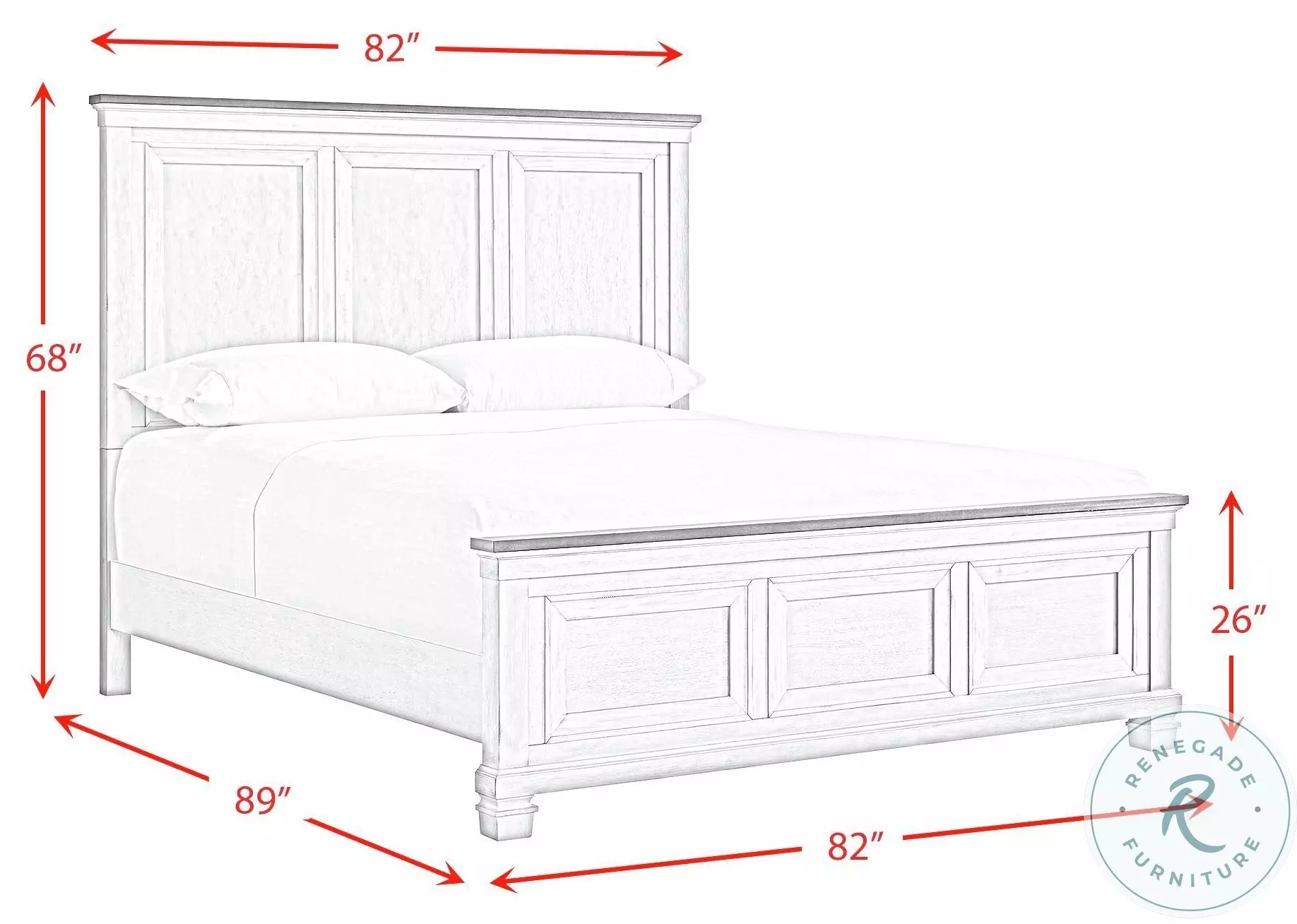 Bloomfield Medium Brown And Washed Stone King Panel Bed