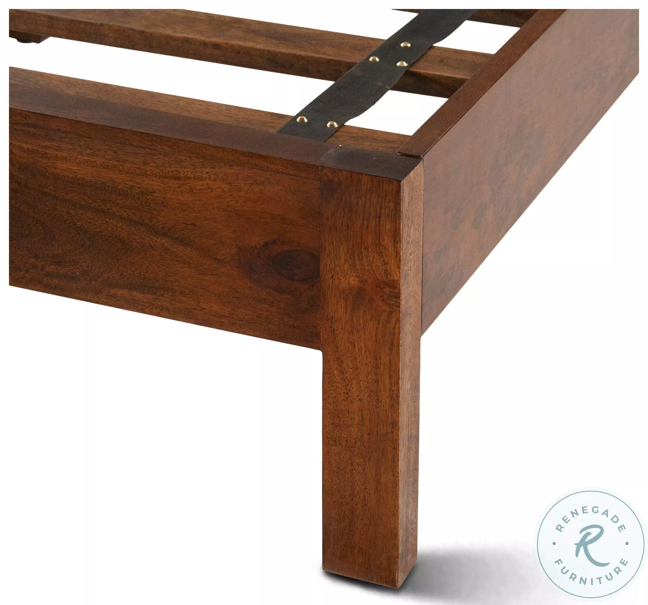 Manhattan Light Walnut Mid Century King Platform Bed From
