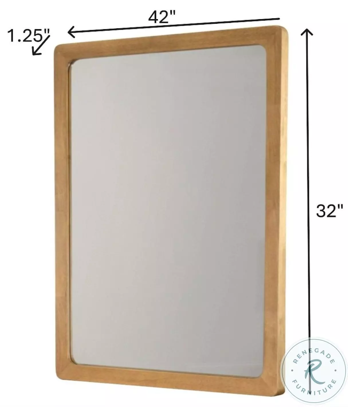 Maplewood Warm Maple Rectangular Dresser Mirror