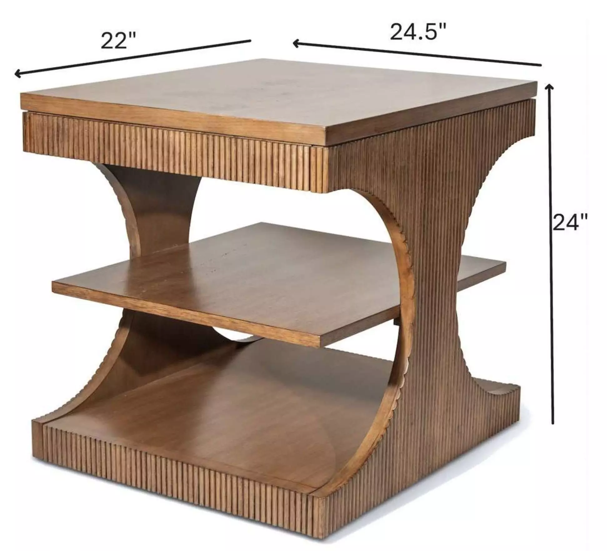 Manhattan Valley Vintage Chestnut Rectangular Chairside Table