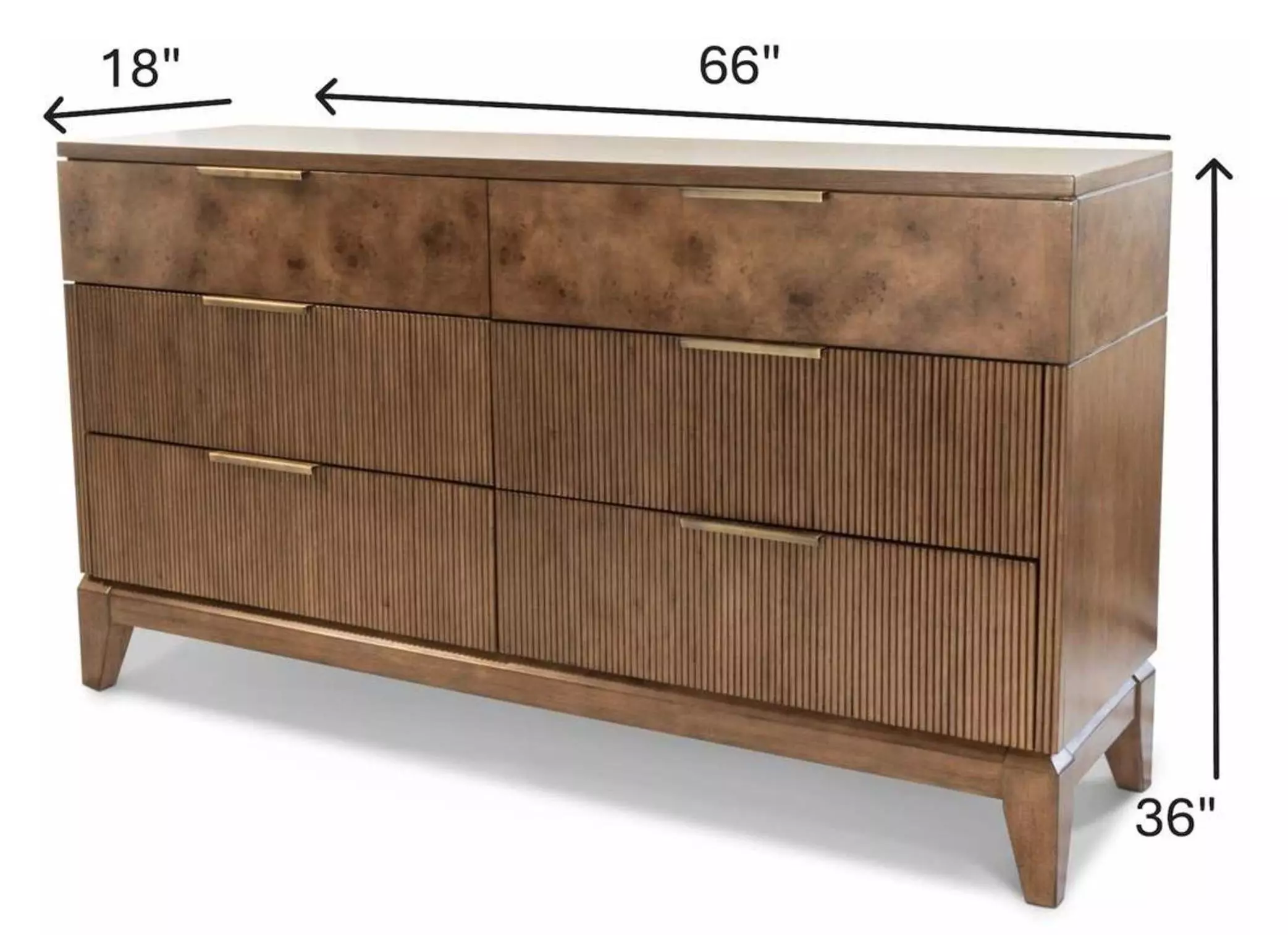 Manhattan Valley Vintage Chestnut 6 Drawer Dresser