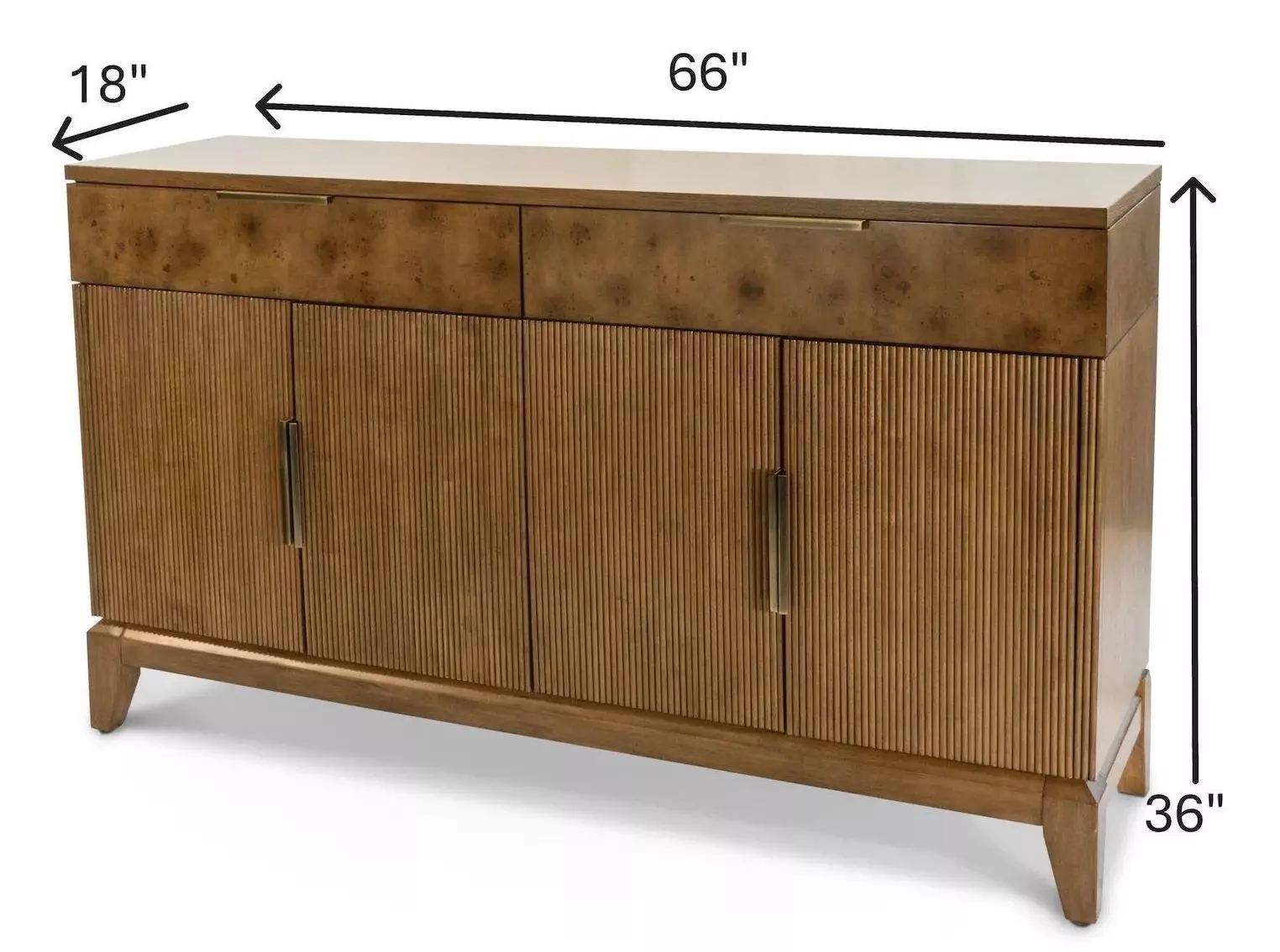 Manhattan Valley Vintage Chestnut 4 Door Credenza