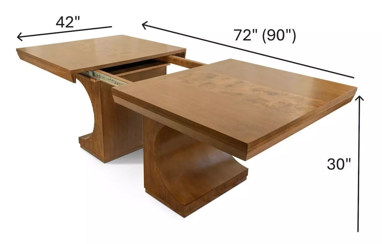 Manhattan Valley Vintage Chestnut 90" Extendable Rectangular Dining Table