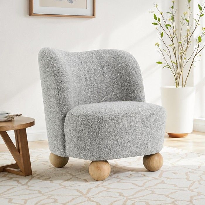 Karey Gray Upholstered Accent Chair from Furniture of America | Coleman ...