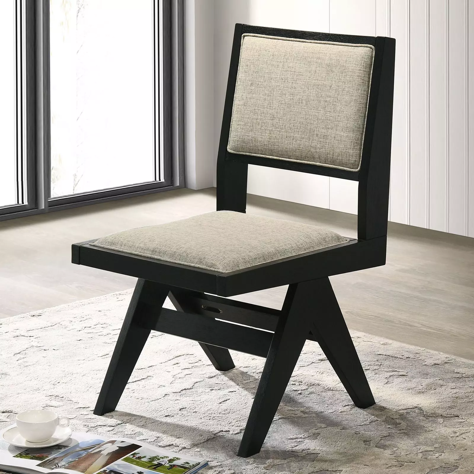Tottenham Black Upholstered Side Chair Set of 2 From Furniture of