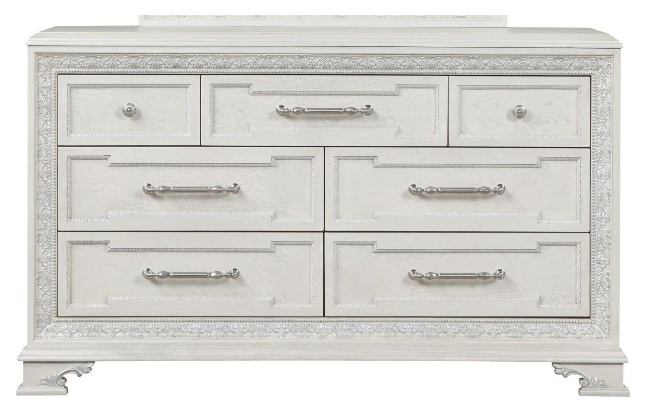 Stella Mia Creamy White 7 Drawer Dresser From Furniture of America