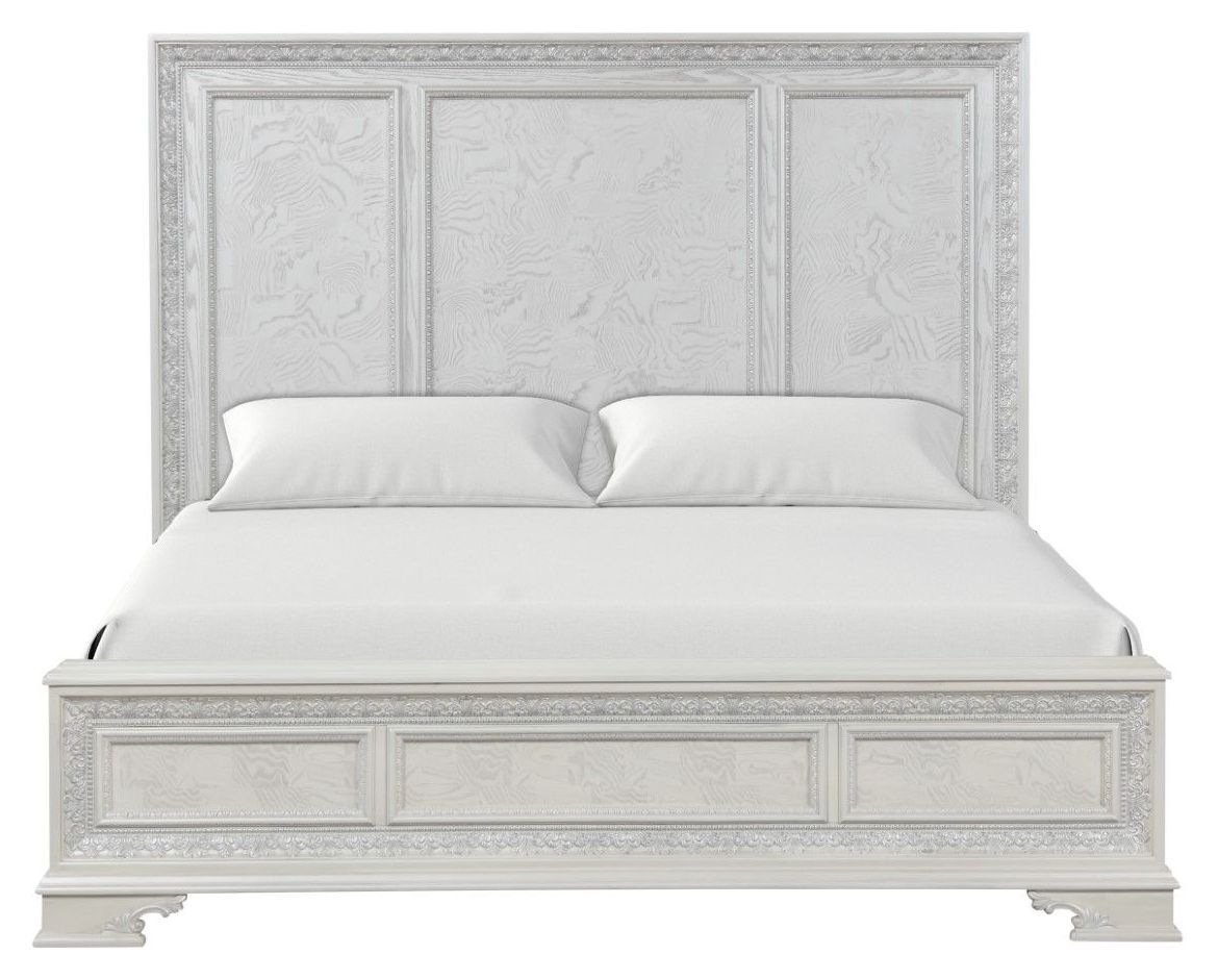 Stella Mia Creamy White King Panel Bed From Furniture of America