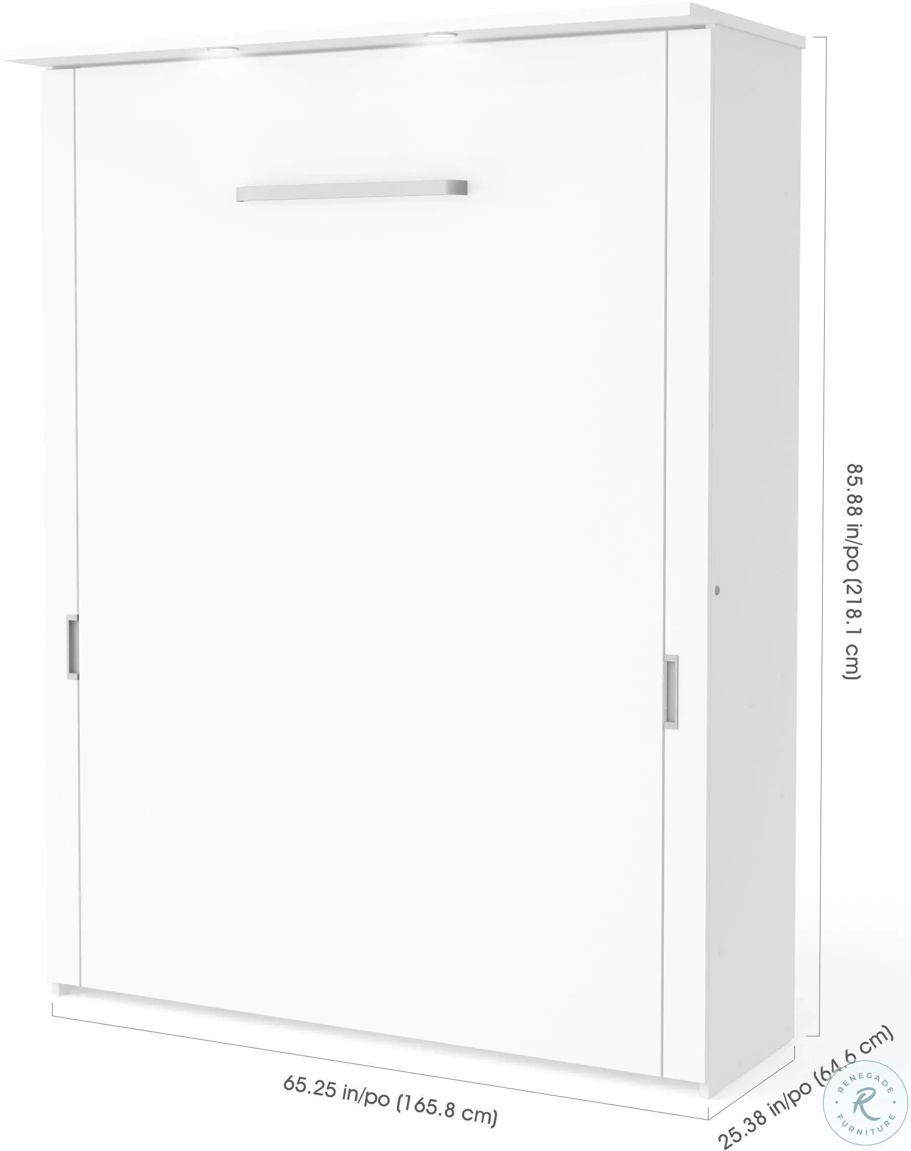 Lumina White Queen Wall Bed