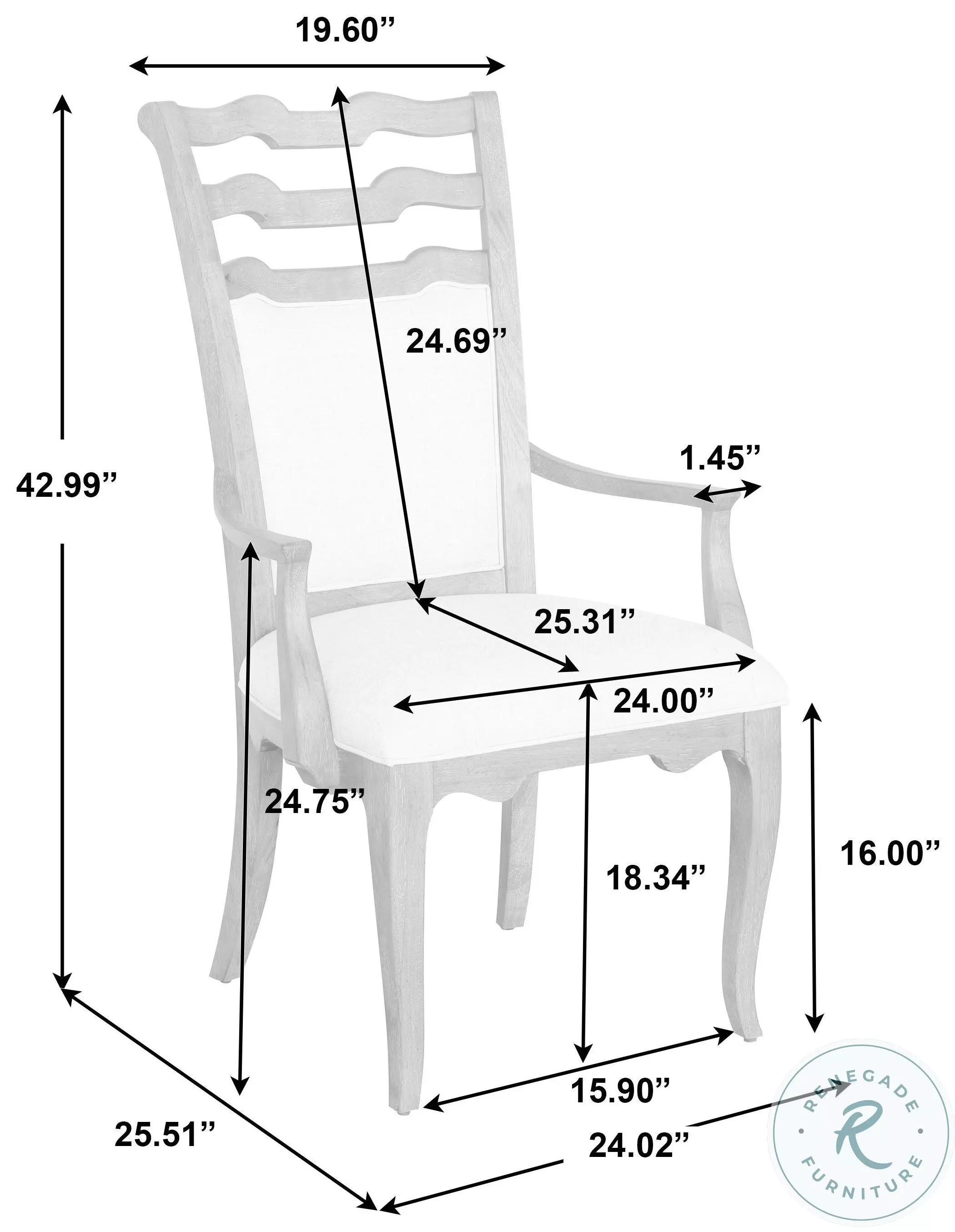 Stonegate Brown Arm Chair Set of 2