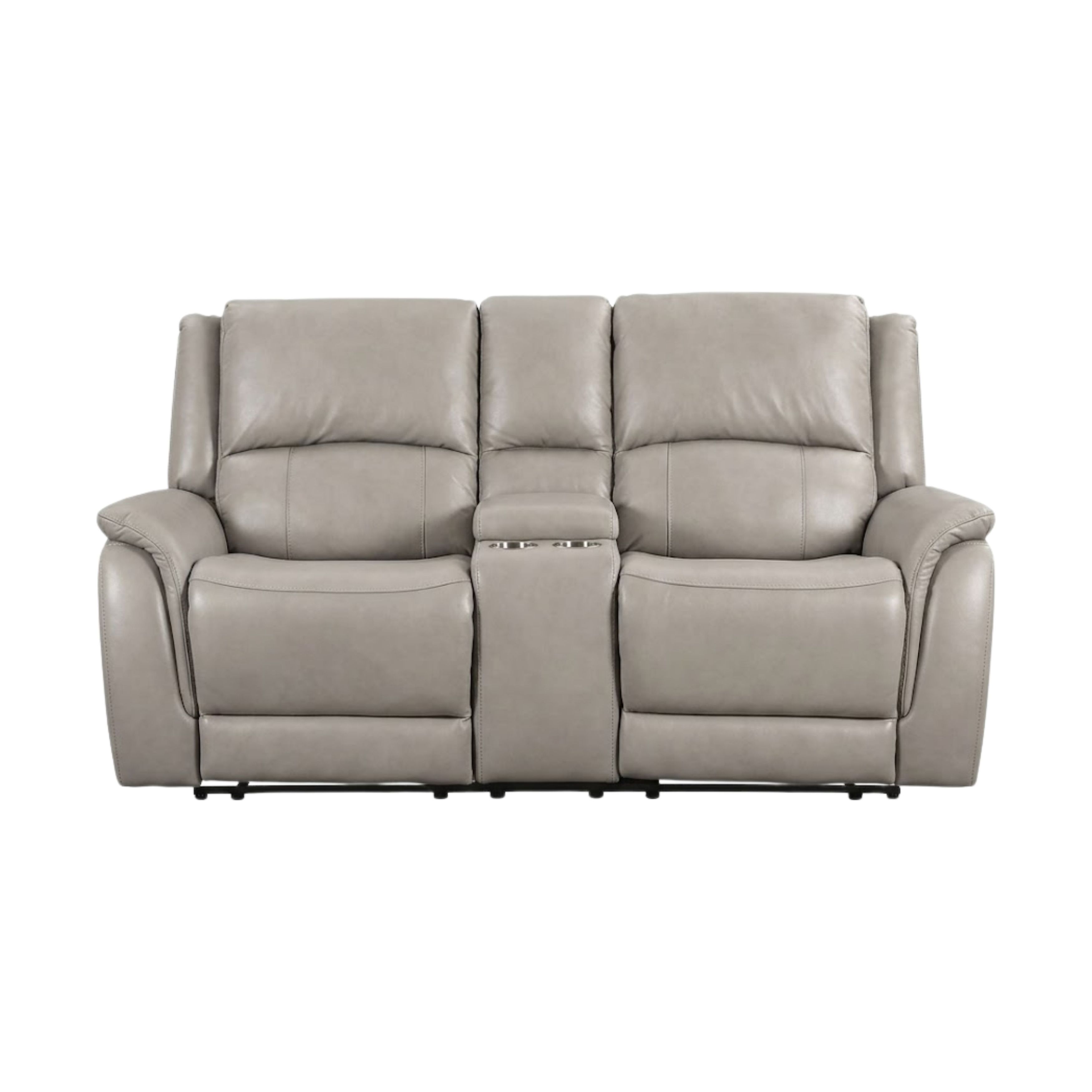 Gorgius Light Gray Power Reclining Loveseat From Furniture of