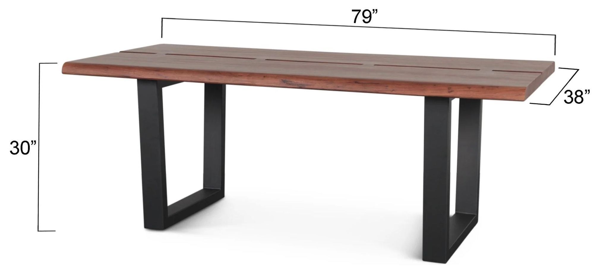 Yarrow Light Sequoia 79" Rectangular Dining Table