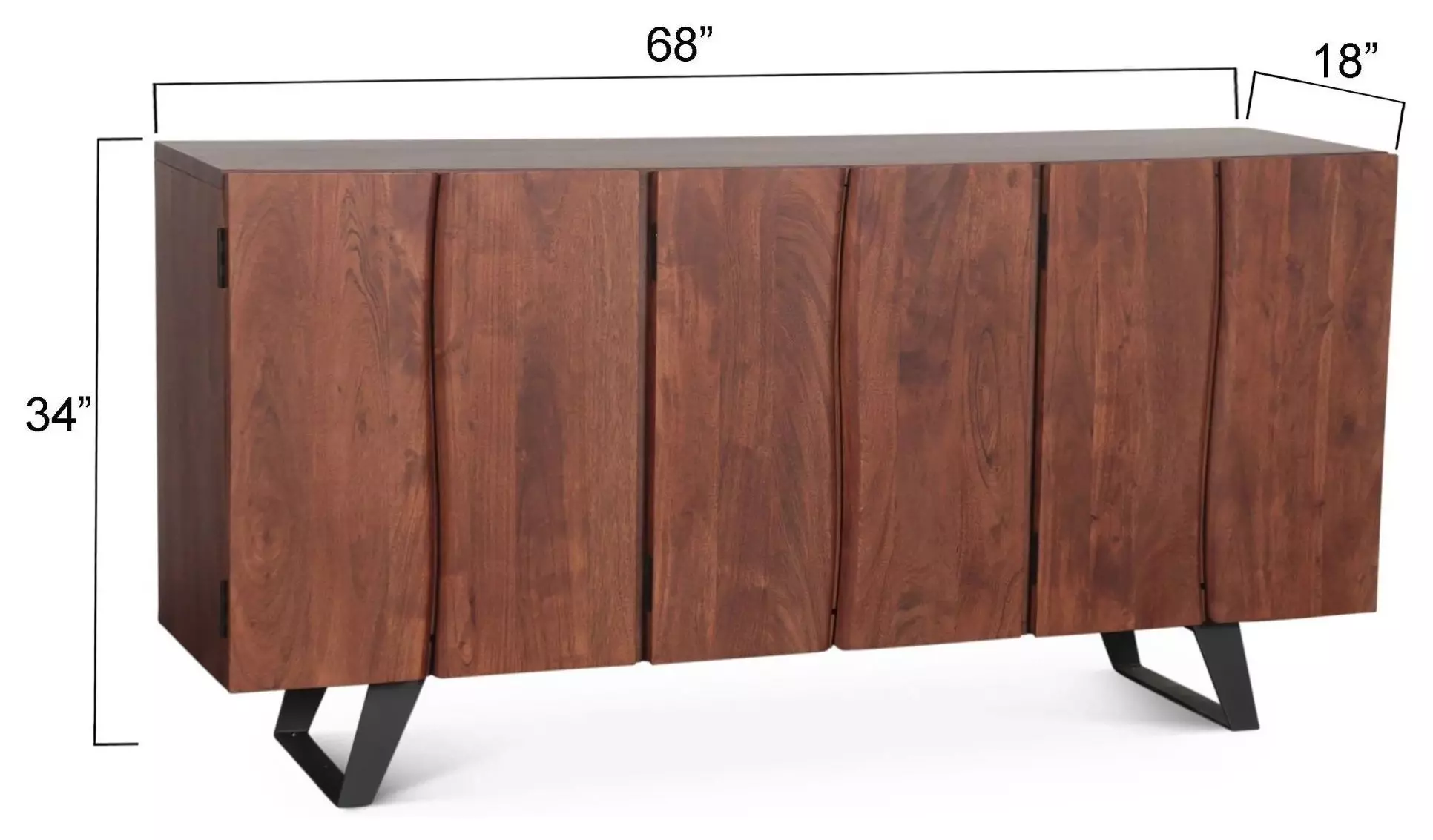 Yarrow Light Sequoia 4 Door Sideboard