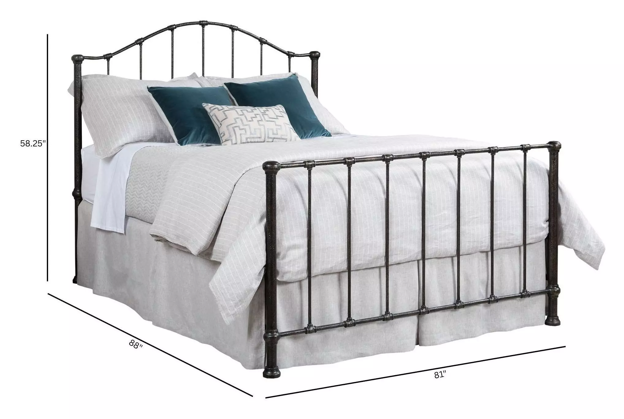 Acquisitions Onyx King Garden Metal Bed