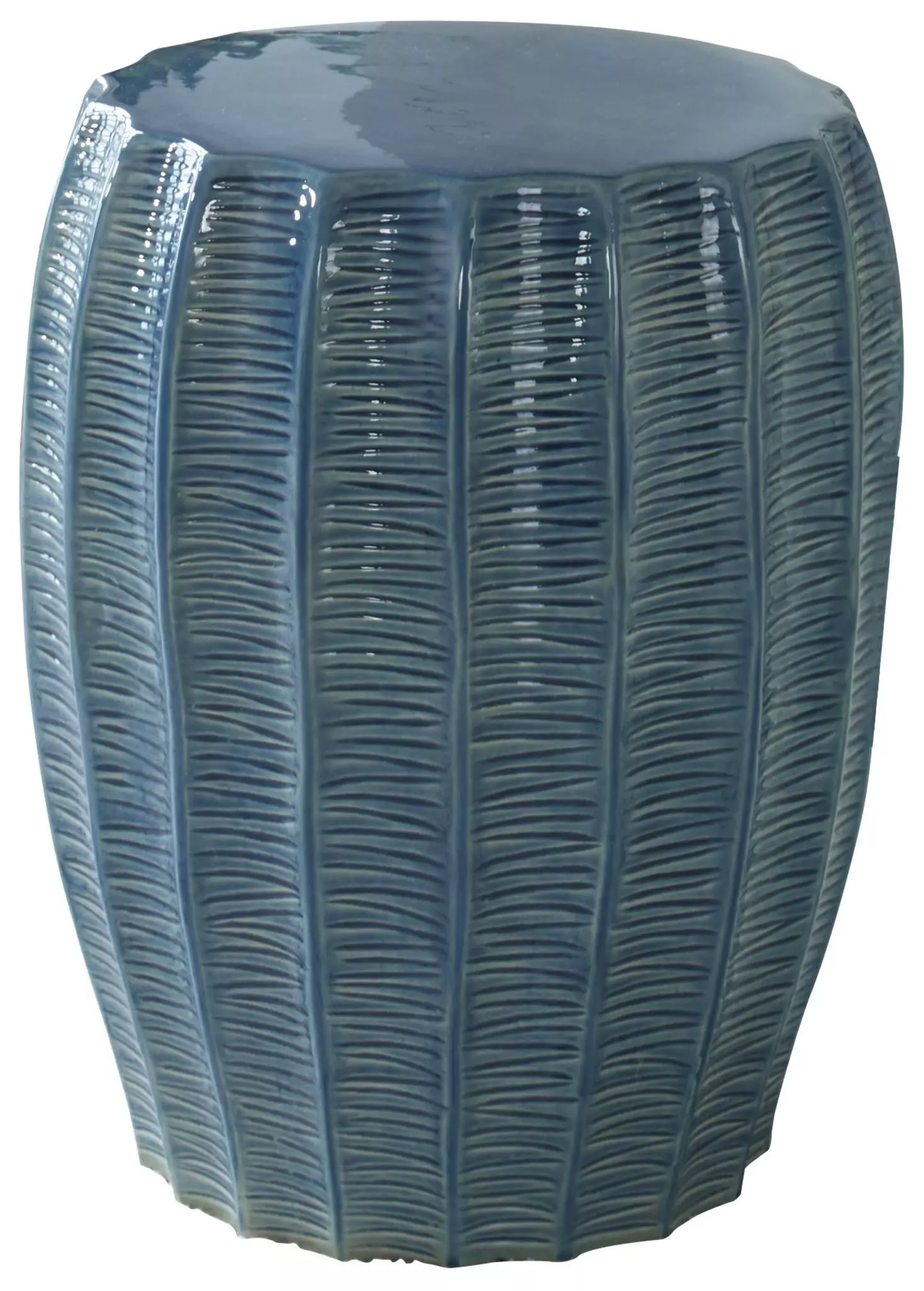 Uttermost 25154 Harbor 17 inch Aqua Blue Glaze Garden Stool
