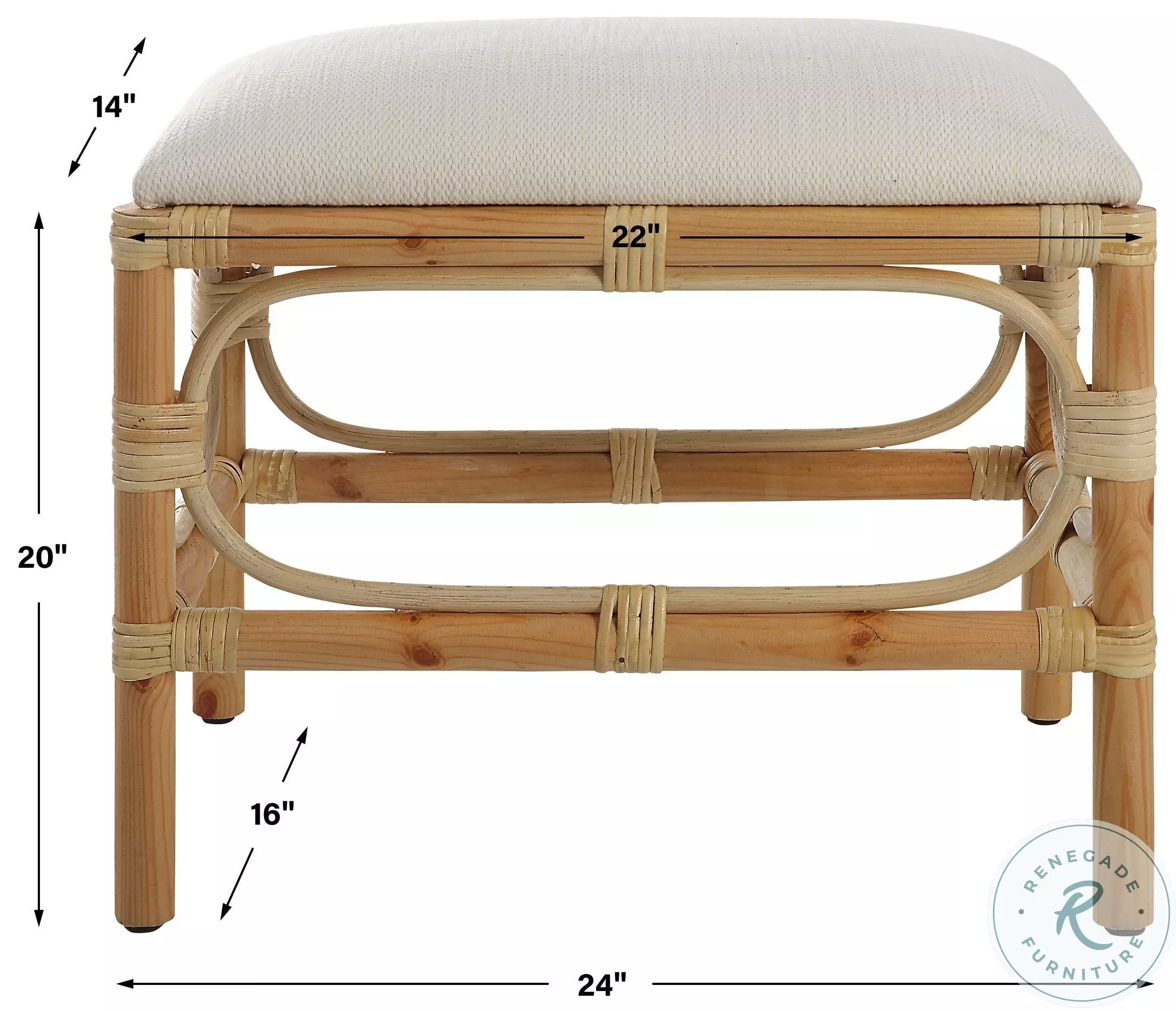 Havendale Crisp White Bench