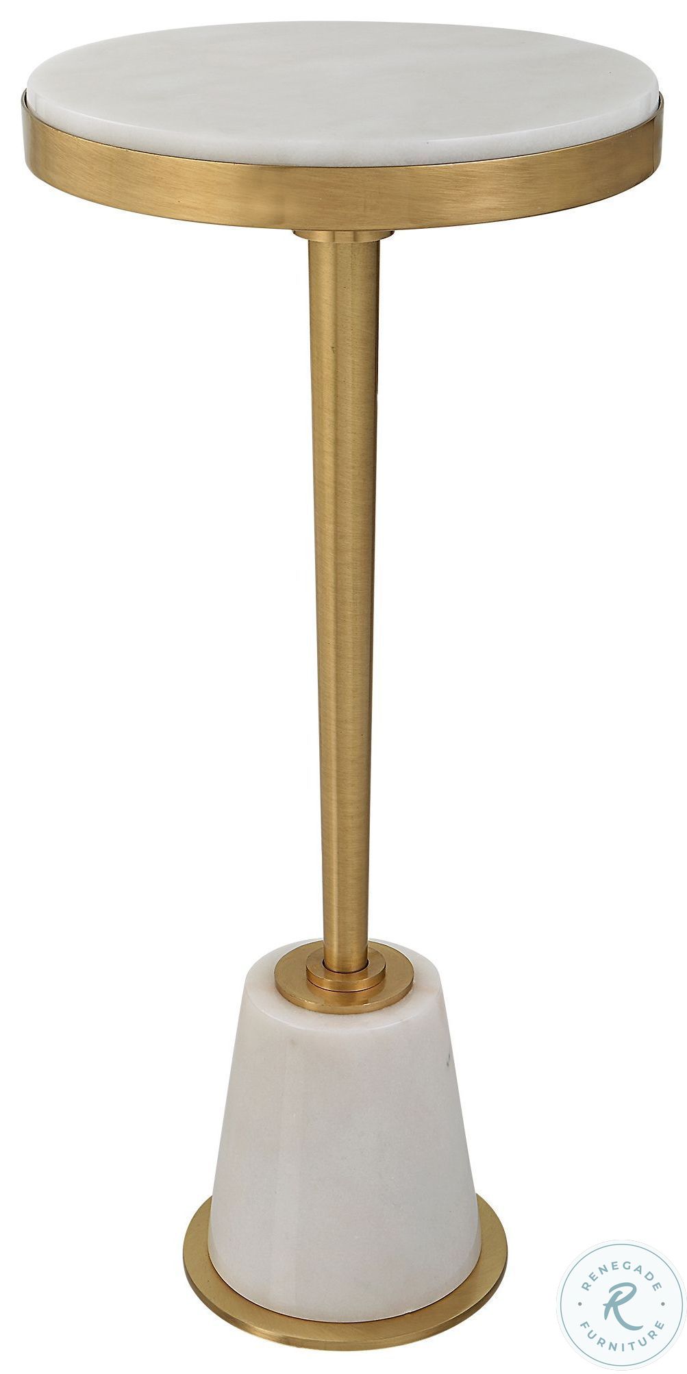 Edifice White Marble Drink Table From Uttermost Coleman Furniture