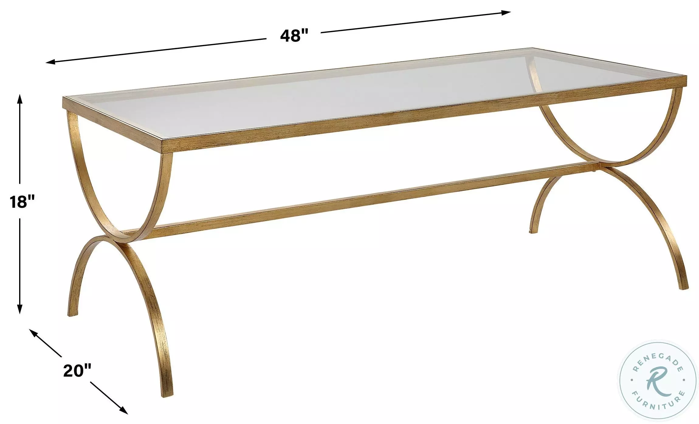Serephine Antique Gold Cocktail Table
