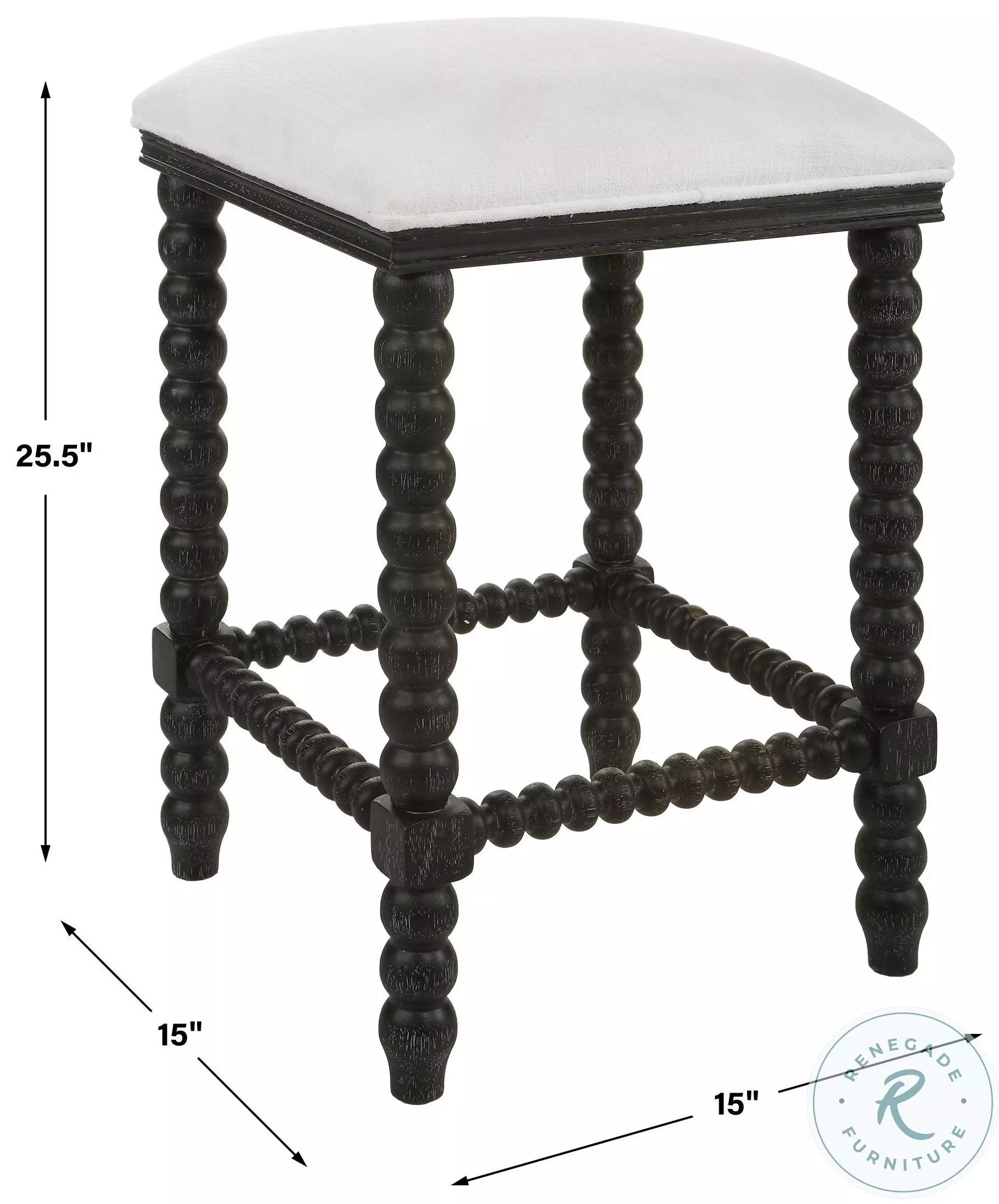 Griffin Crisp White Counter Height Stool