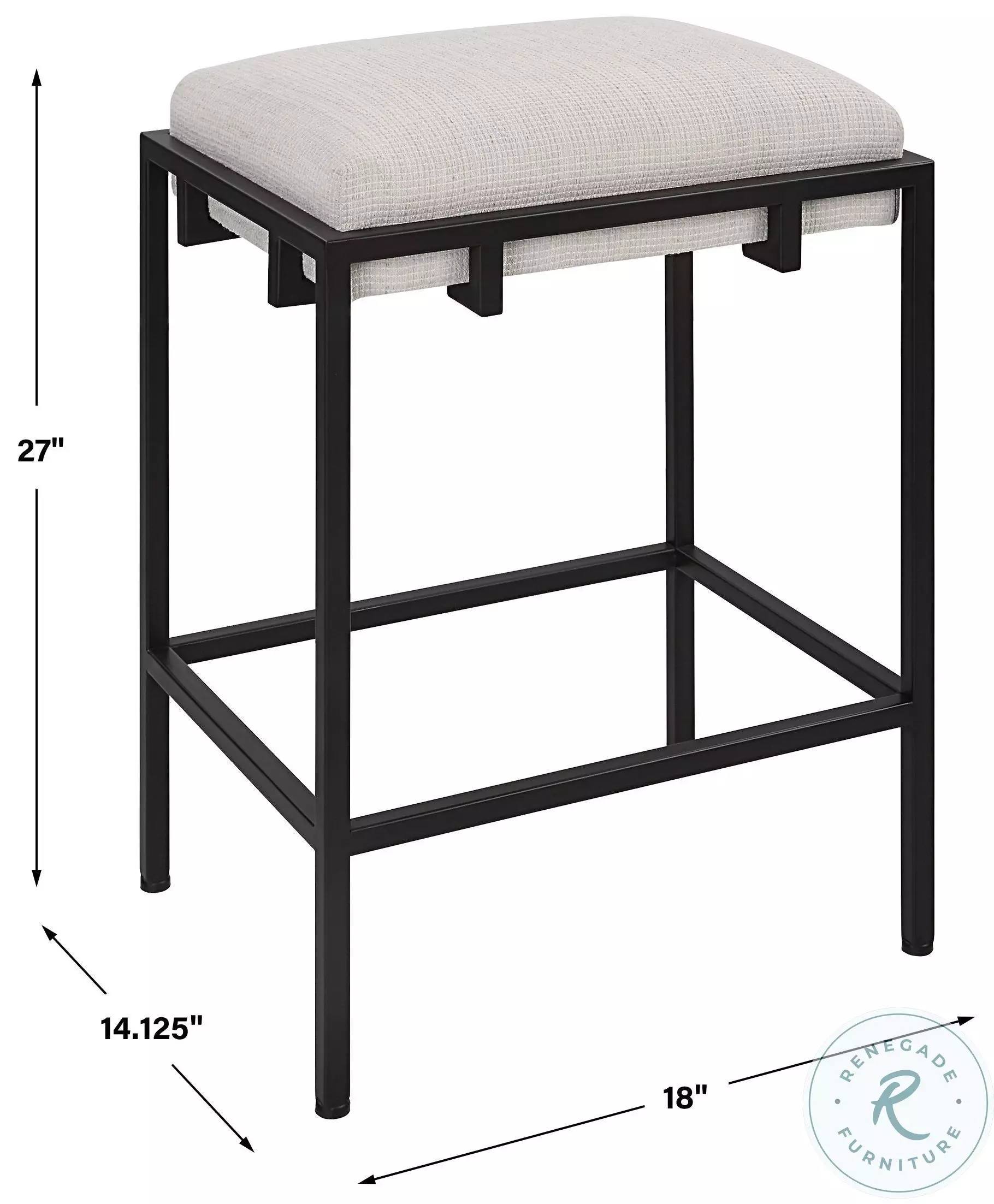 Solstice Crisp White Counter Height Stool